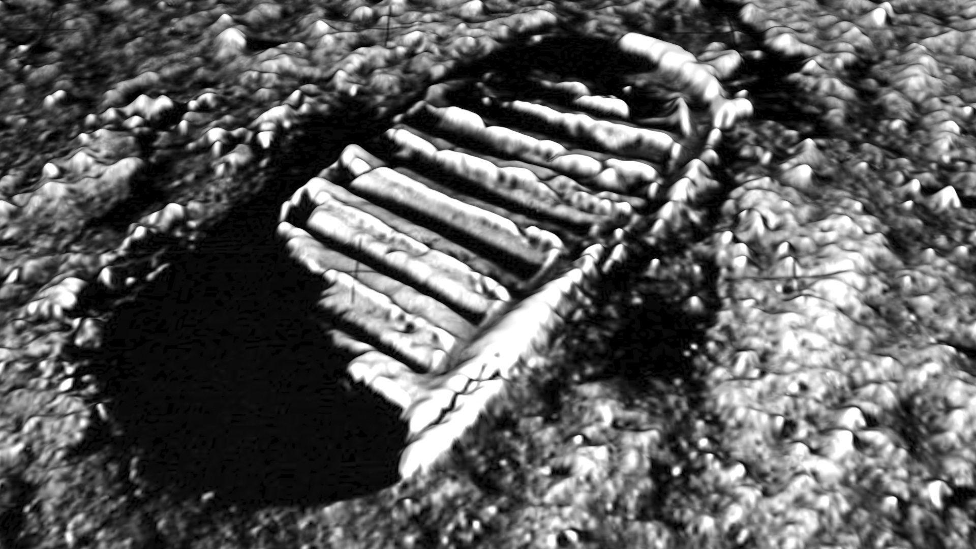 Astronauts First Footprint On The Moon 3D model_3