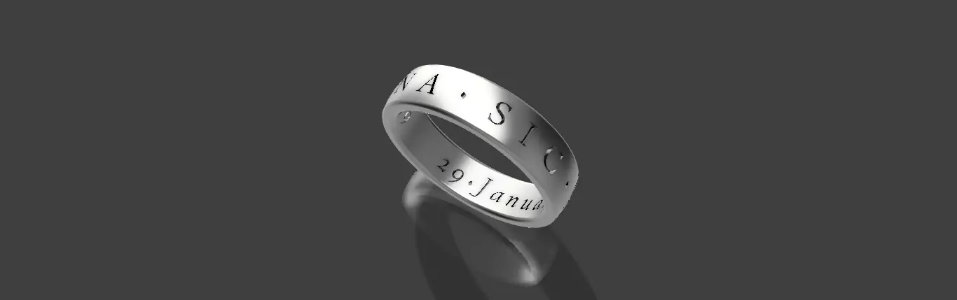 Uncharted Drake Sic Parvis Magna ring 3D print model_0