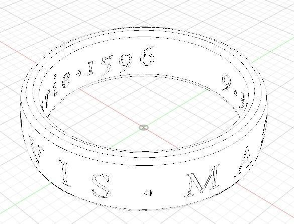 Uncharted Drake Sic Parvis Magna ring 3D print model_7