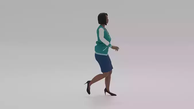 Afro-American Woman Walk Animation