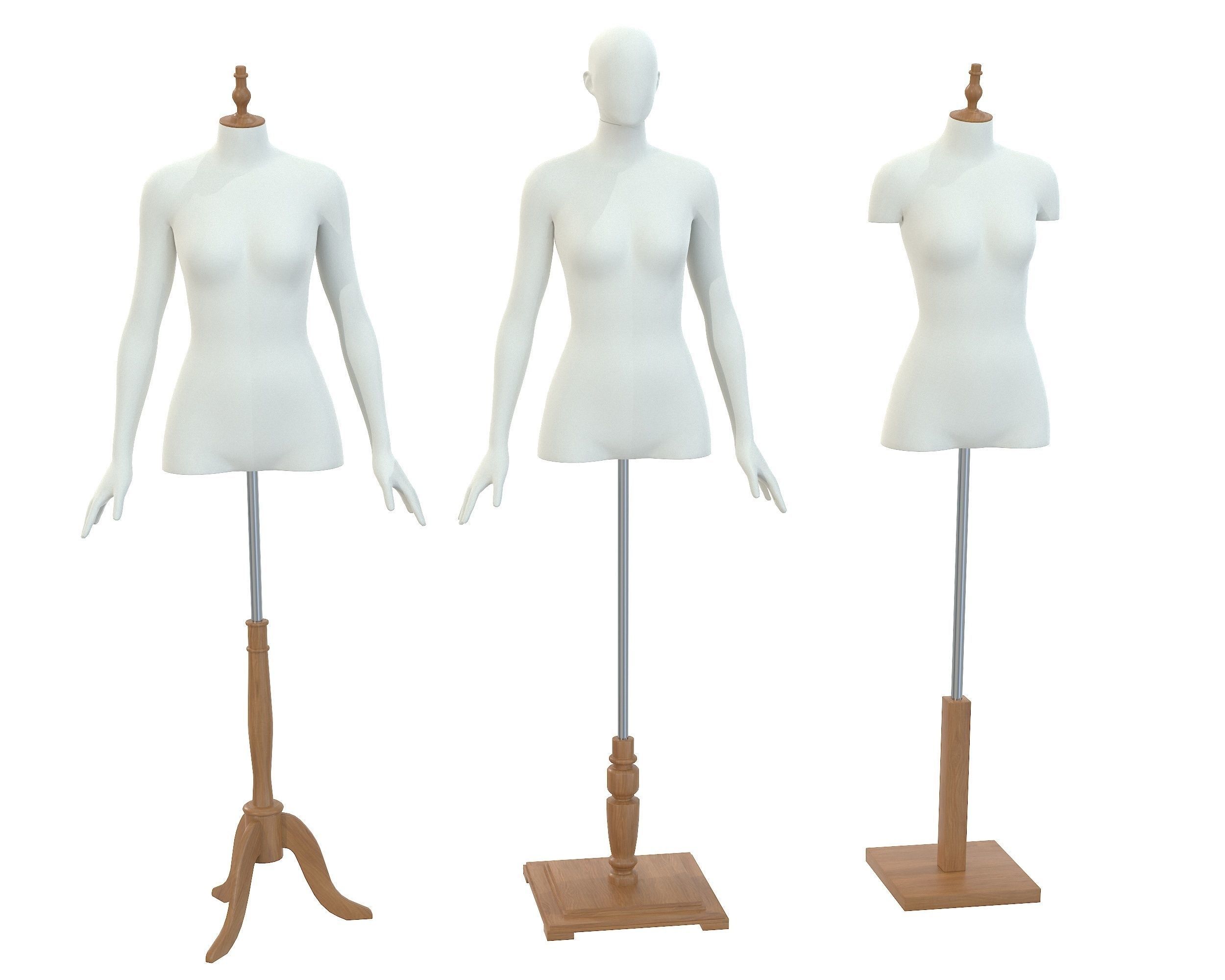 Mannequin Woman Cloth Model For Shop vol5 Low-poly 3D model_7