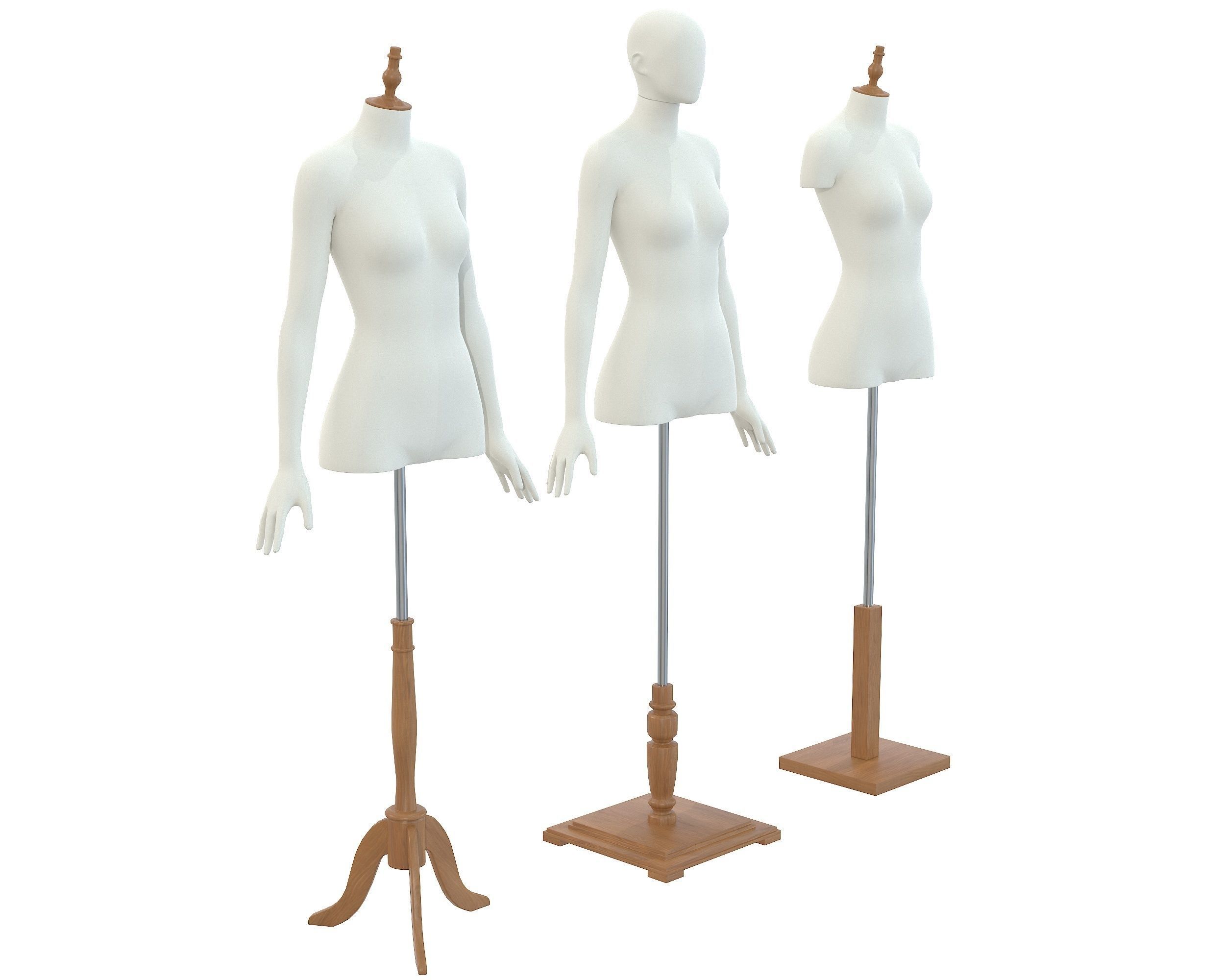 Mannequin Woman Cloth Model For Shop vol5 Low-poly 3D model_3