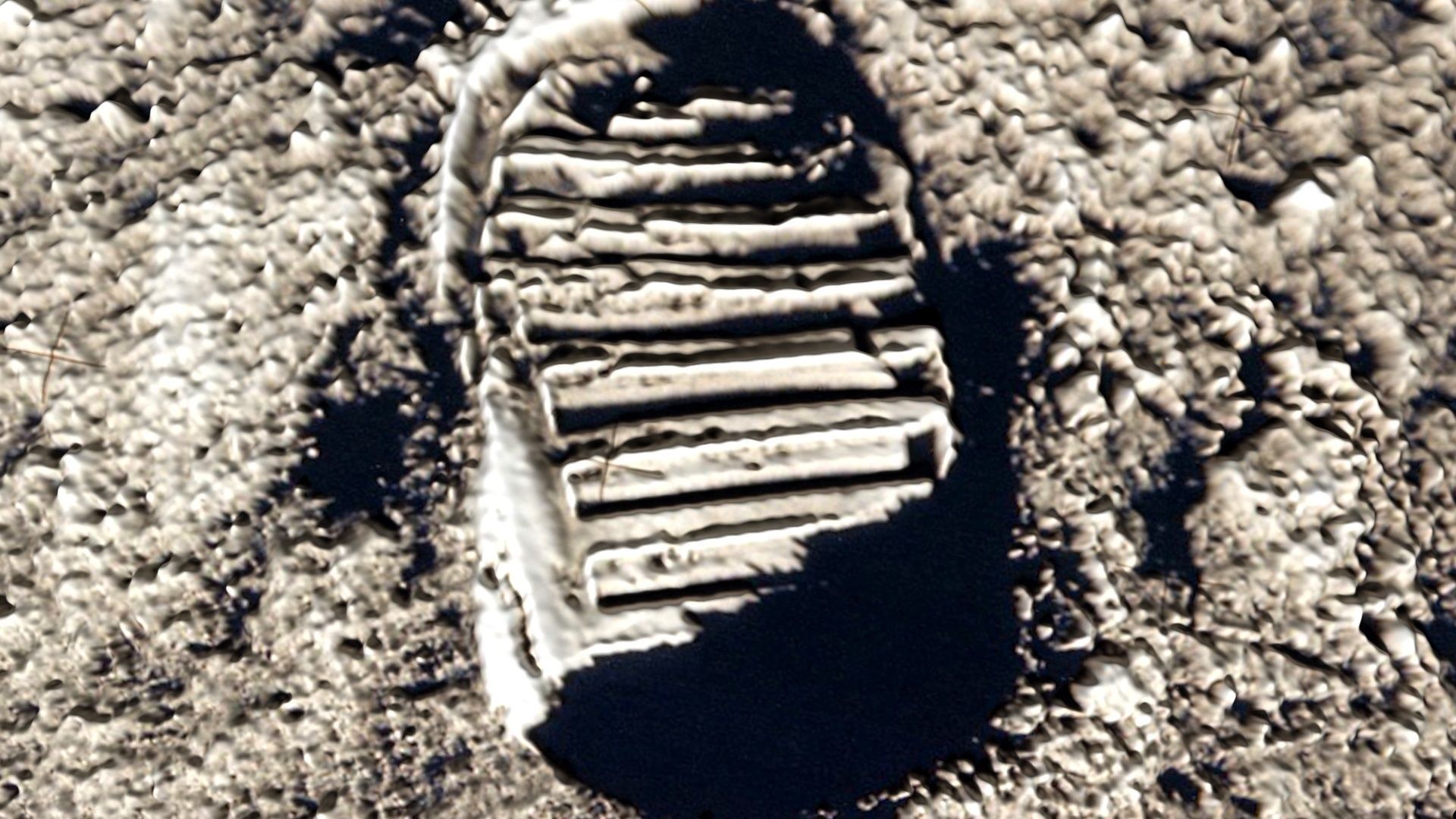 Astronauts First Footprint On The Moon 3D model_4