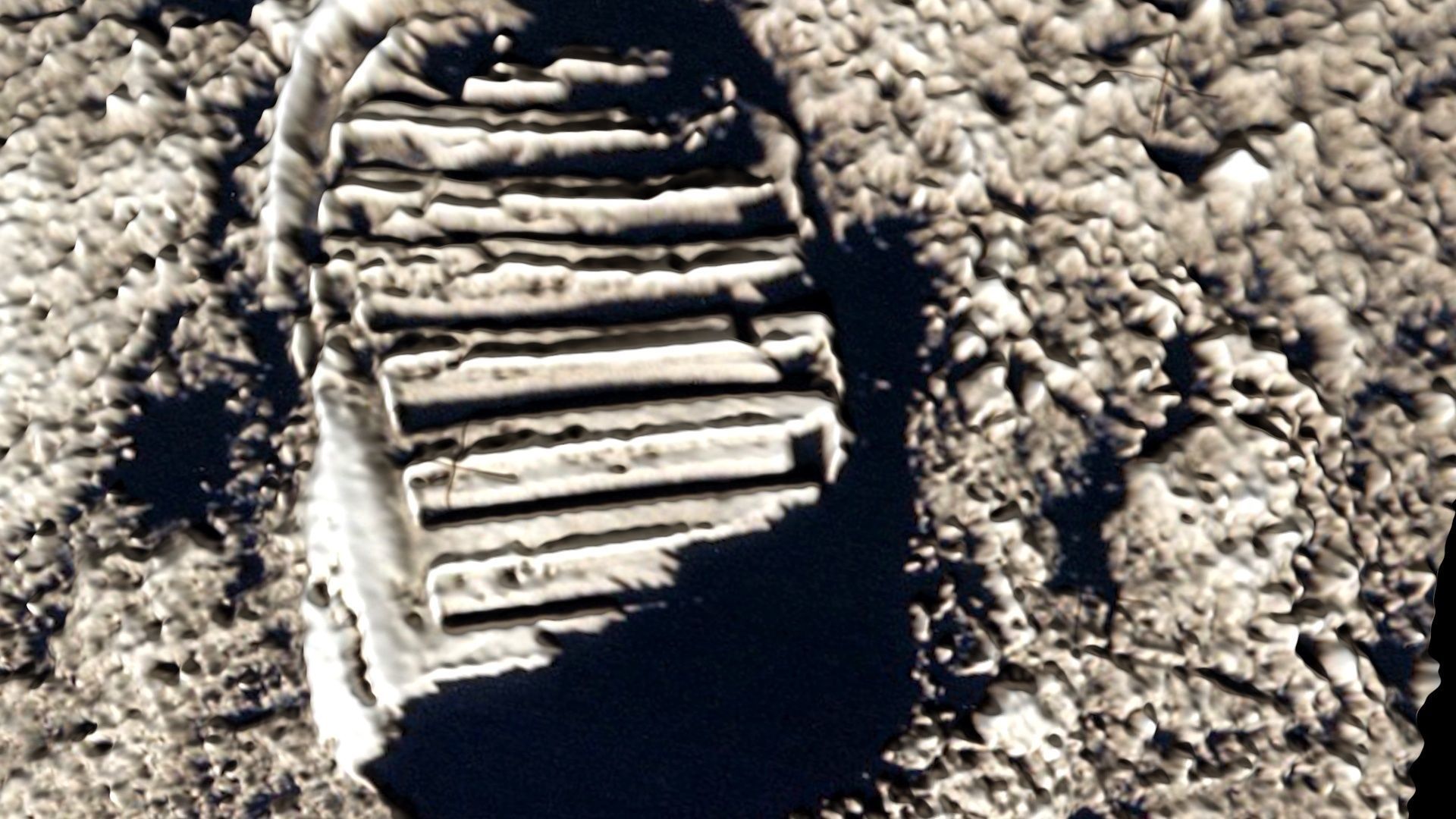 Astronauts First Footprint On The Moon 3D model_7