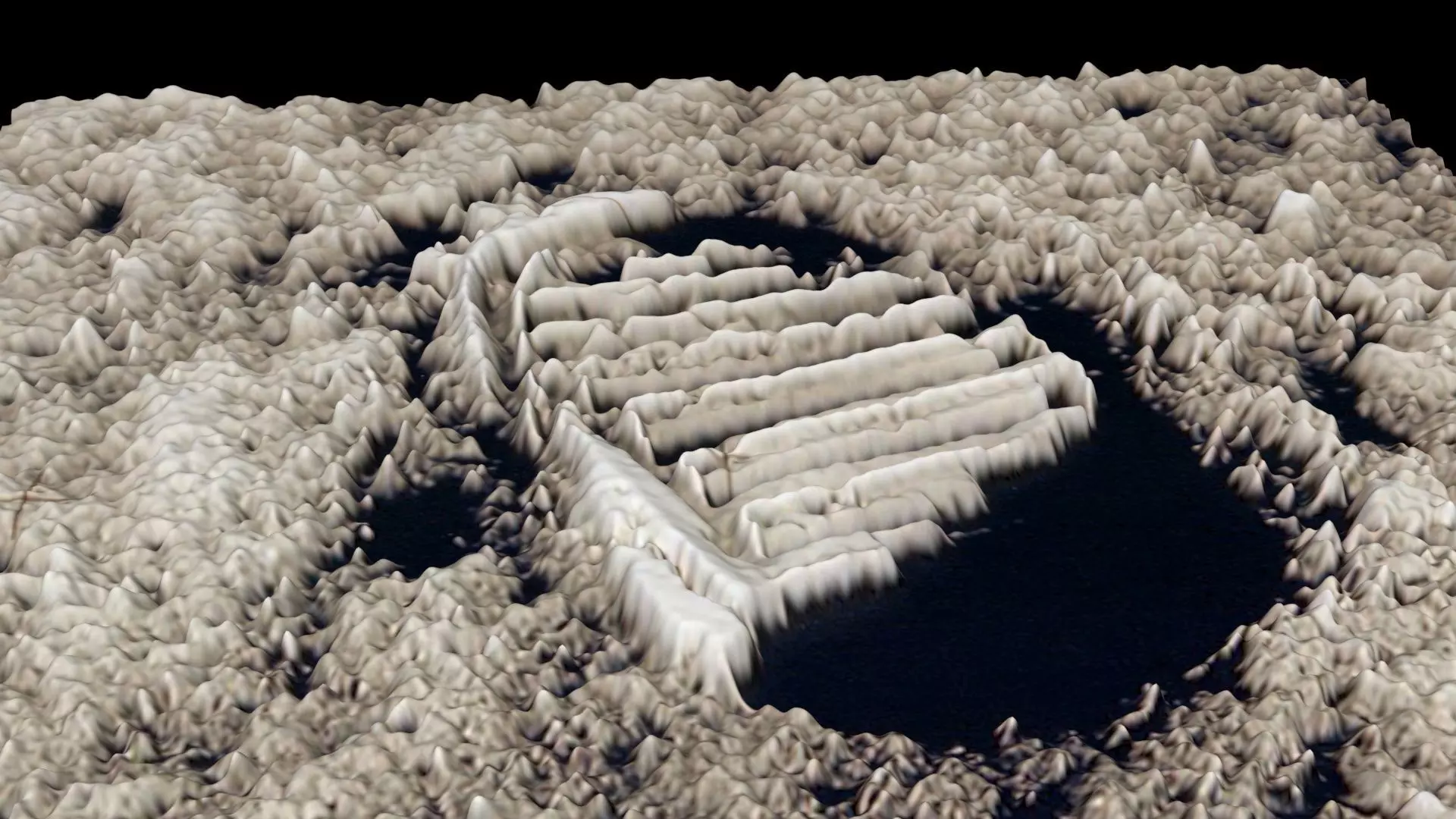 Astronauts First Footprint On The Moon 3D model_0