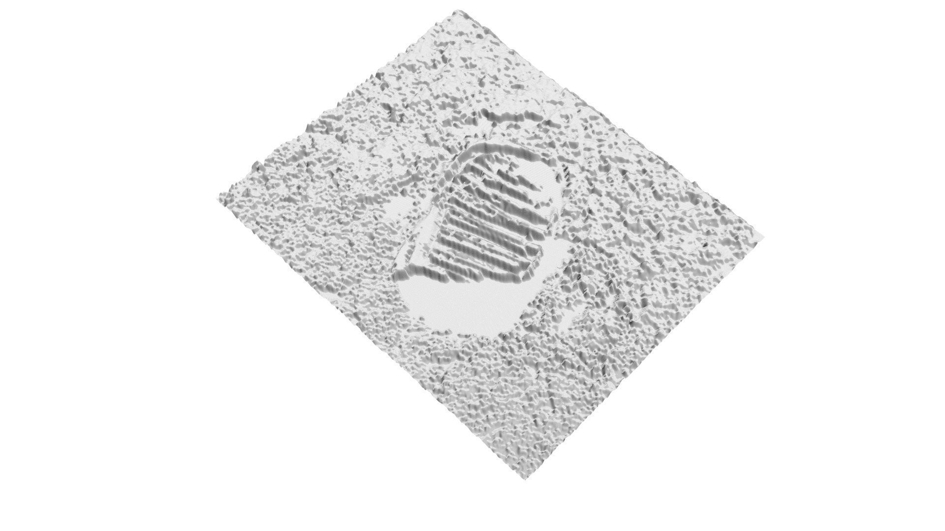 Astronauts First Footprint On The Moon 3D model_11