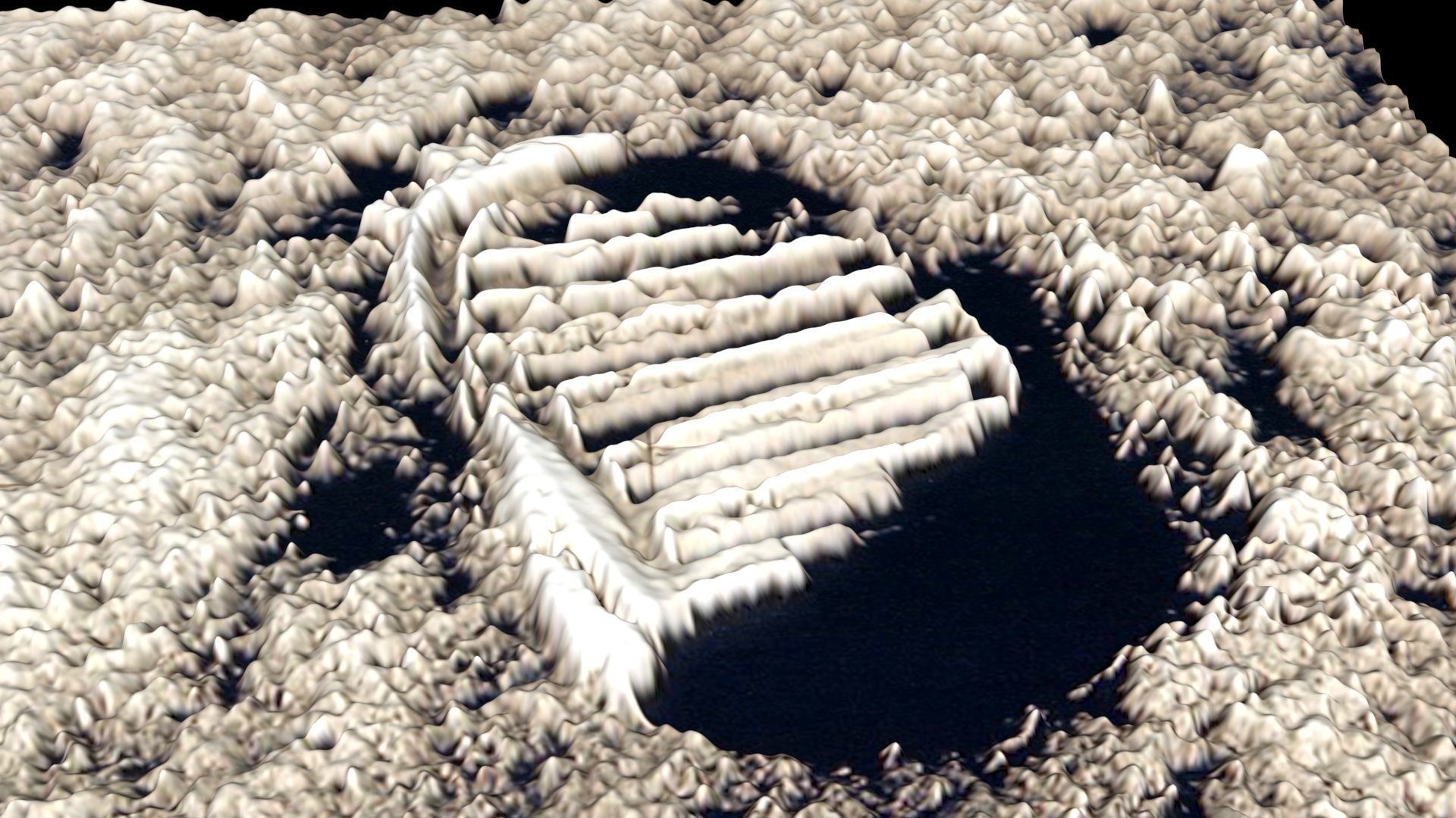 Astronauts First Footprint On The Moon 3D model_1