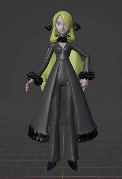 Cynthia pokemon master  3D print model_0