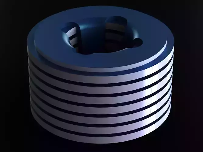 Aluminium Engine Heat Sink for RC Cars 3D model