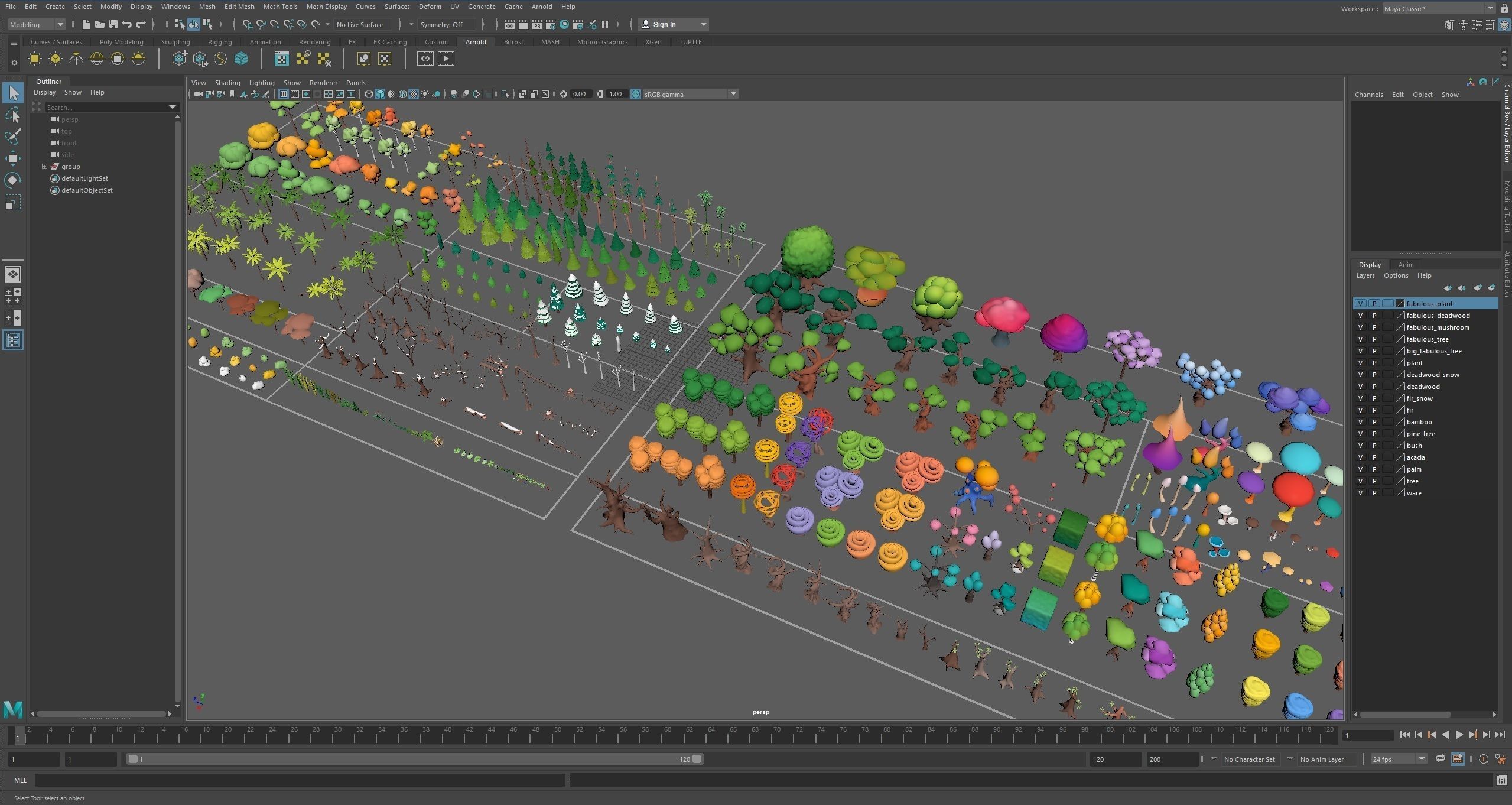 Vegetation 2 Low-poly 3D model_58