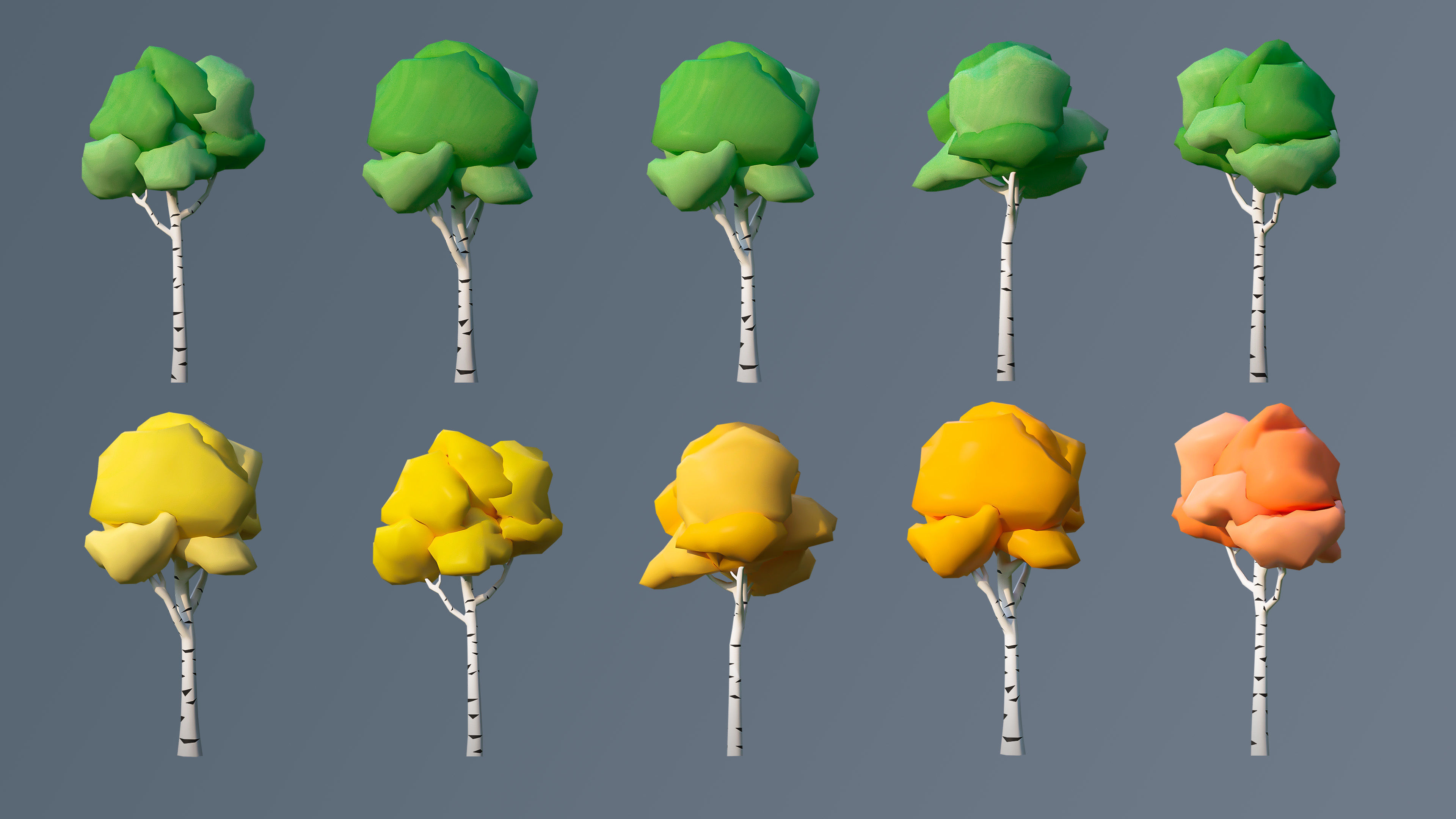 Vegetation 2 Low-poly 3D model_21