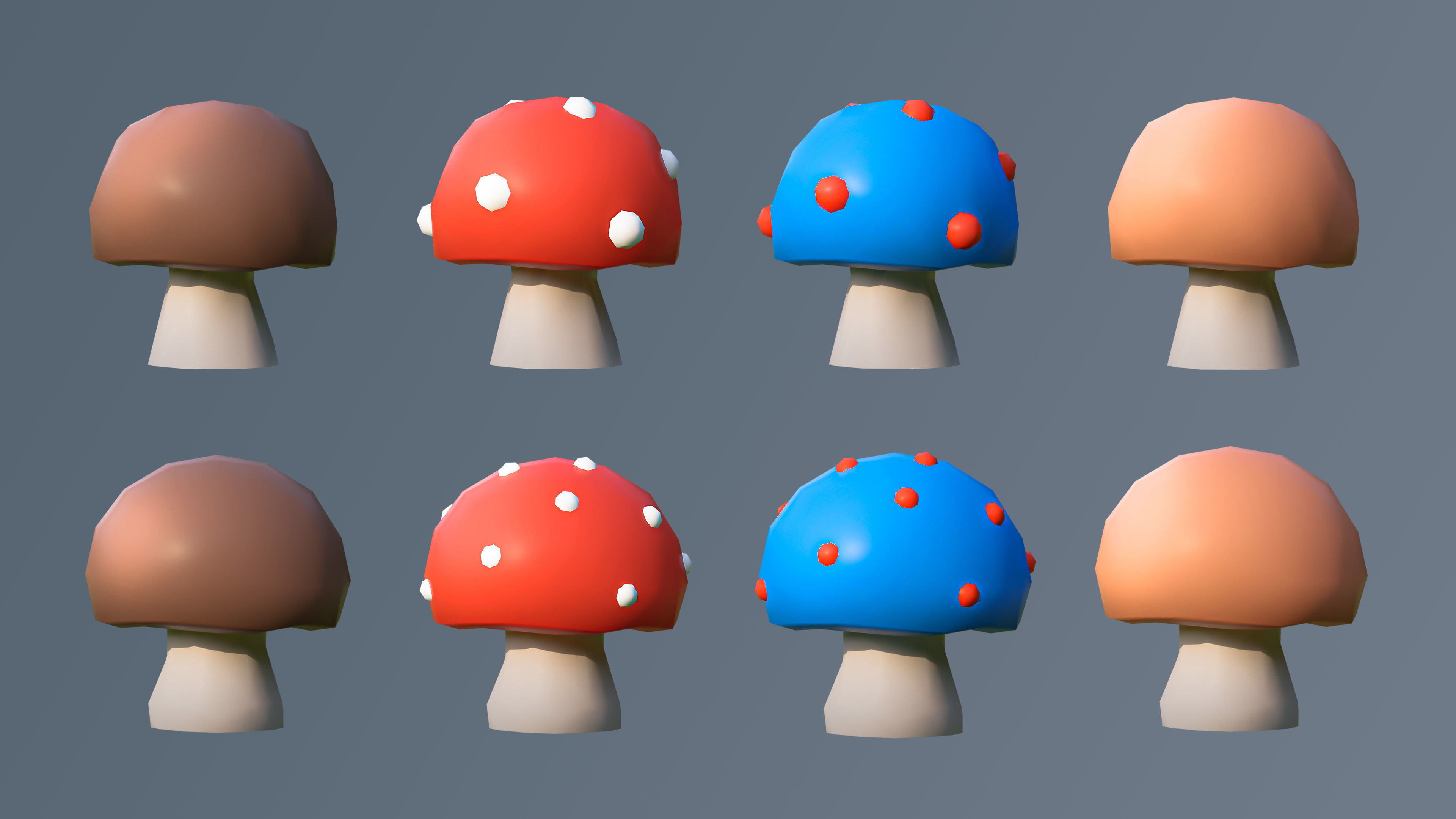 Vegetation 2 Low-poly 3D model_43