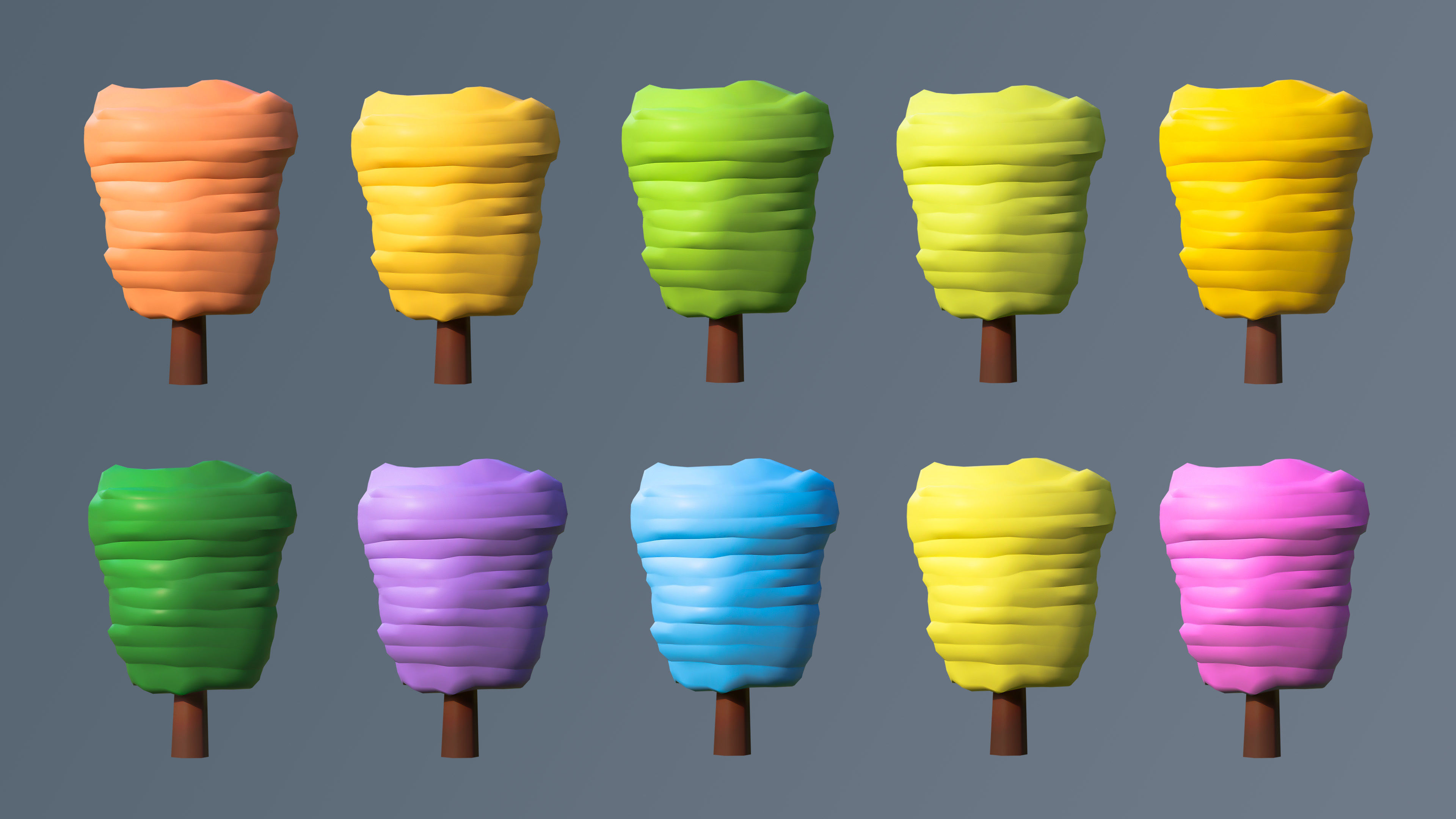 Vegetation 2 Low-poly 3D model_14