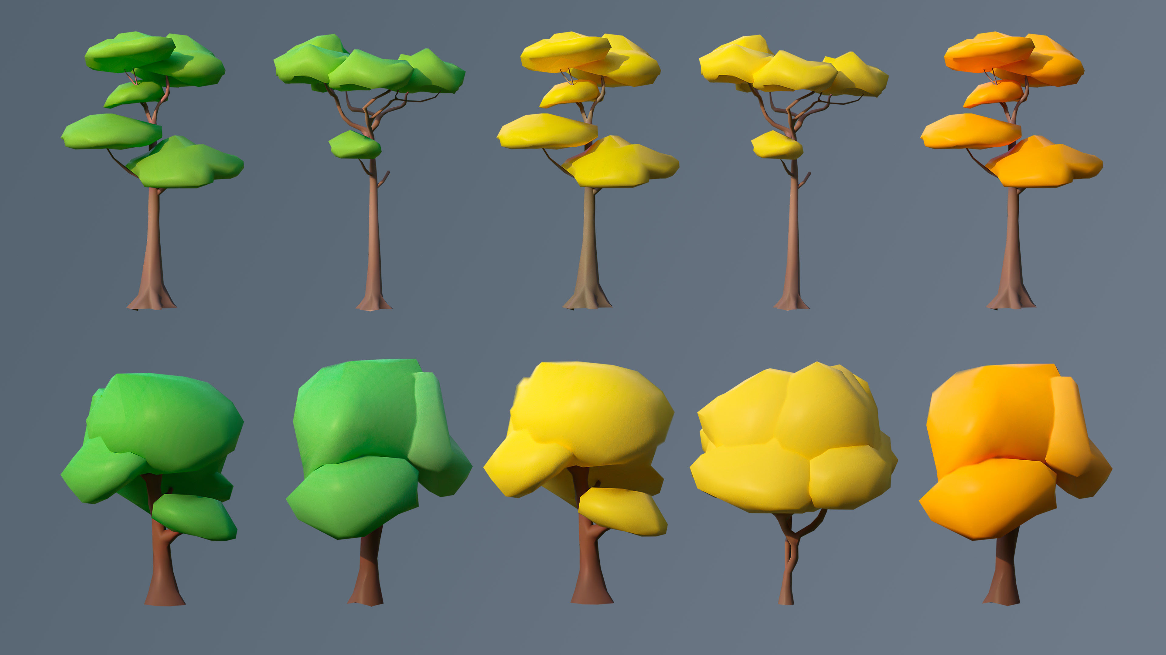 Vegetation 2 Low-poly 3D model_20