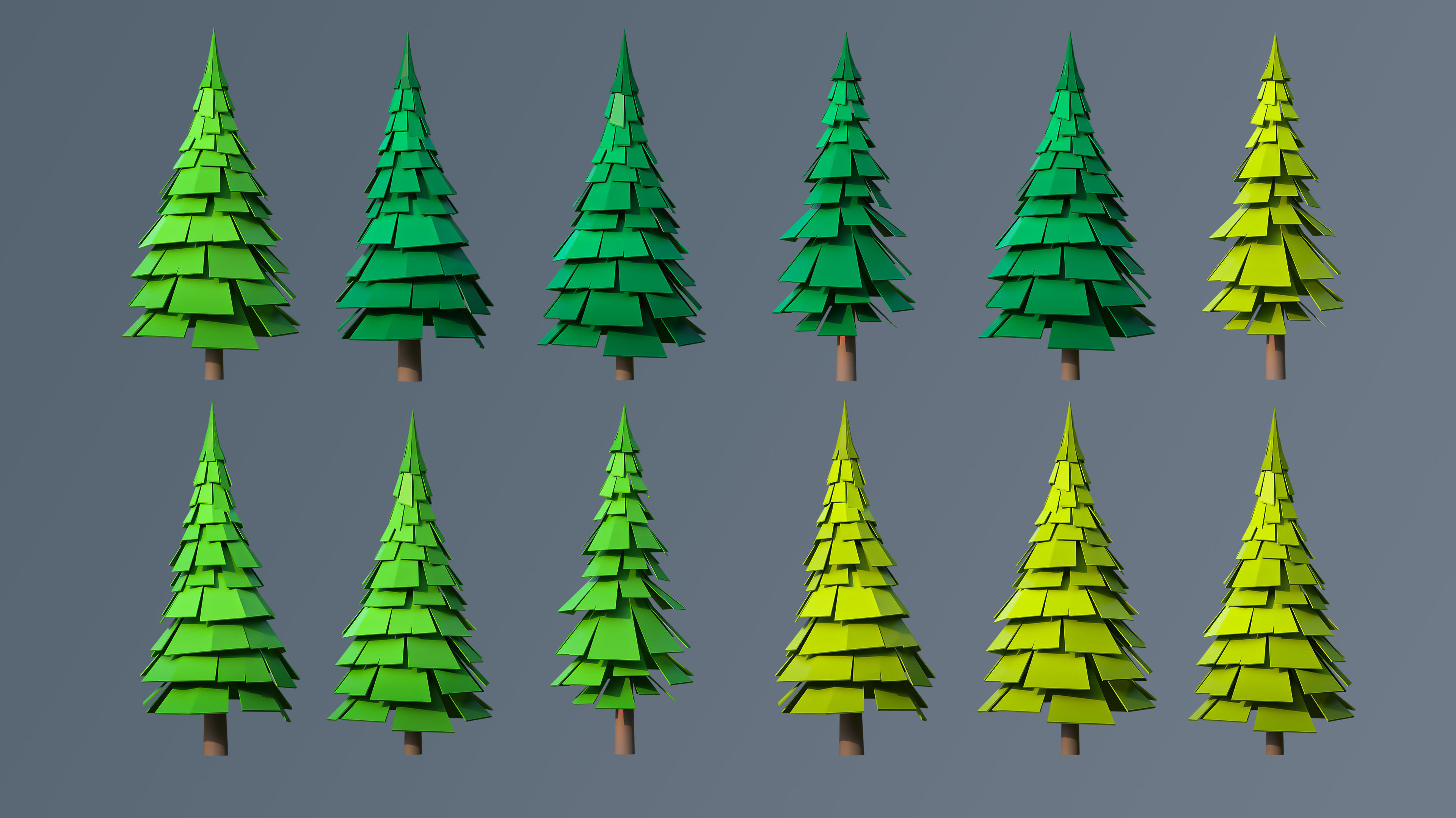 Vegetation 2 Low-poly 3D model_24