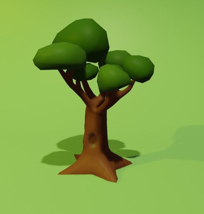 Low Poly Stylized Trees Free low-poly 3D model_6