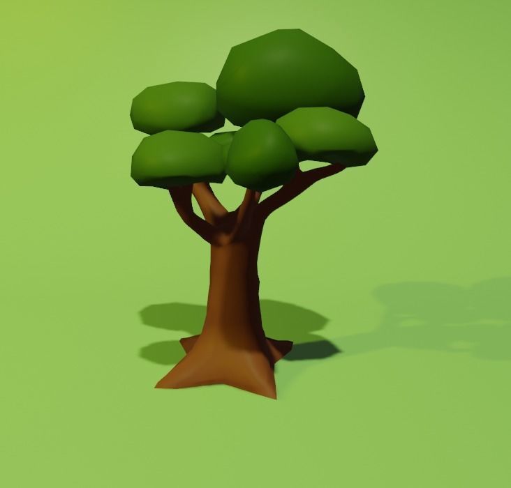 Low Poly Stylized Trees Free low-poly 3D model_5