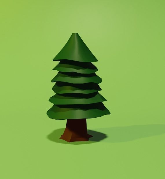 Low Poly Stylized Trees Free low-poly 3D model_7