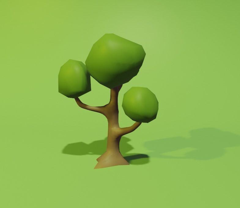 Low Poly Stylized Trees Free low-poly 3D model_2