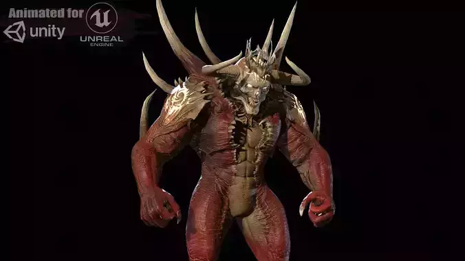 DemonBoss6 for pack Low-poly 3D model