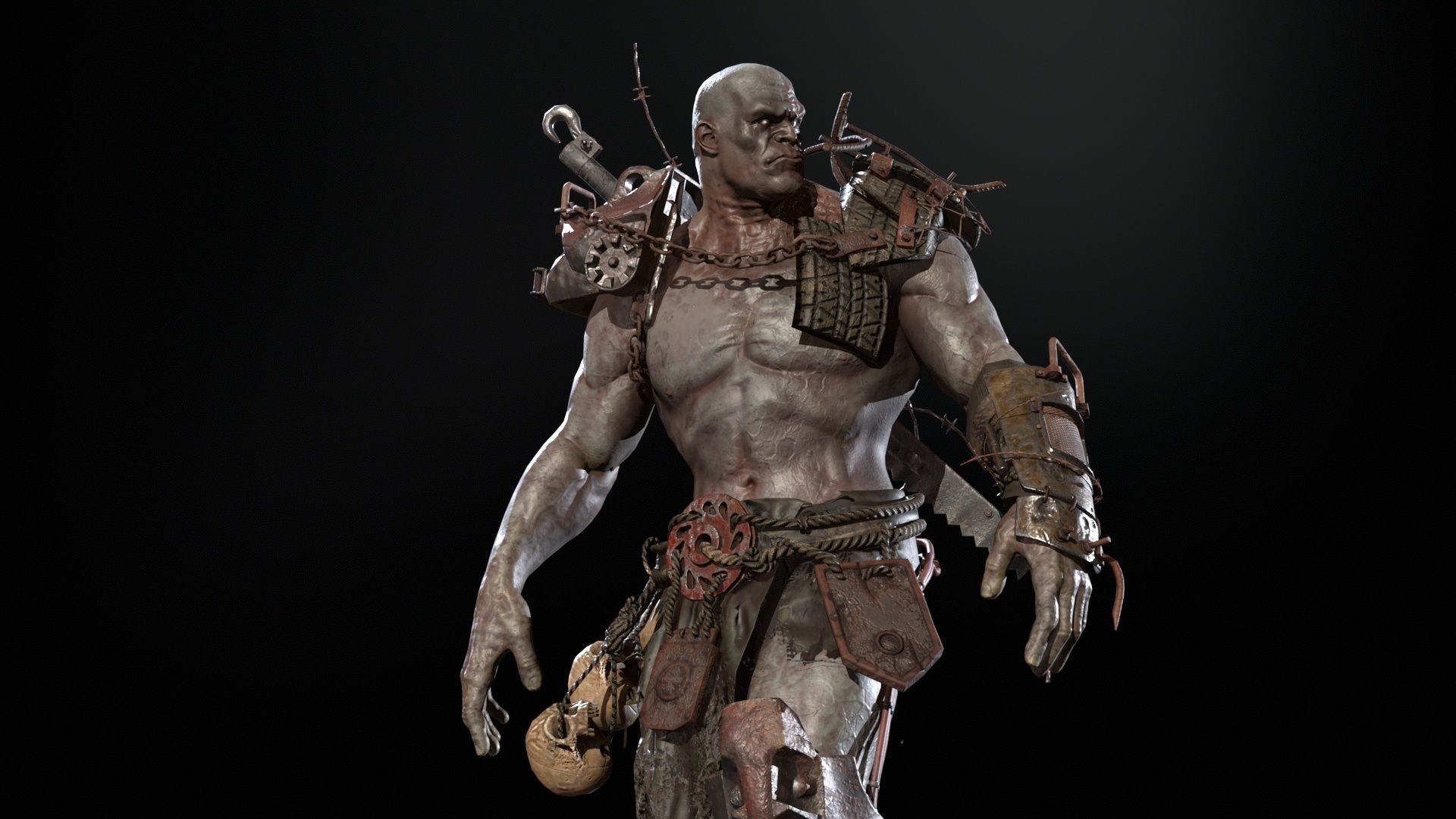 SuperZombie5 for pack Low-poly 3D model_23