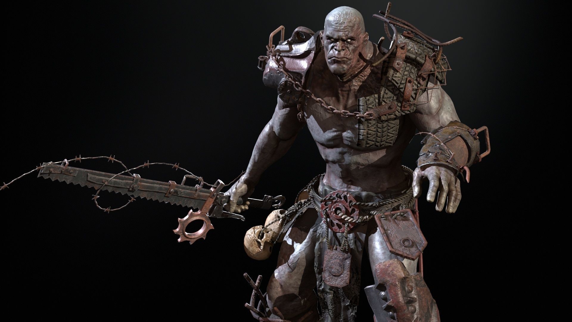 SuperZombie5 for pack Low-poly 3D model_26