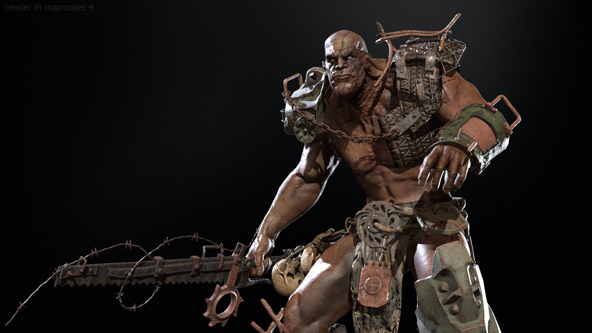 SuperZombie5 for pack Low-poly 3D model_5