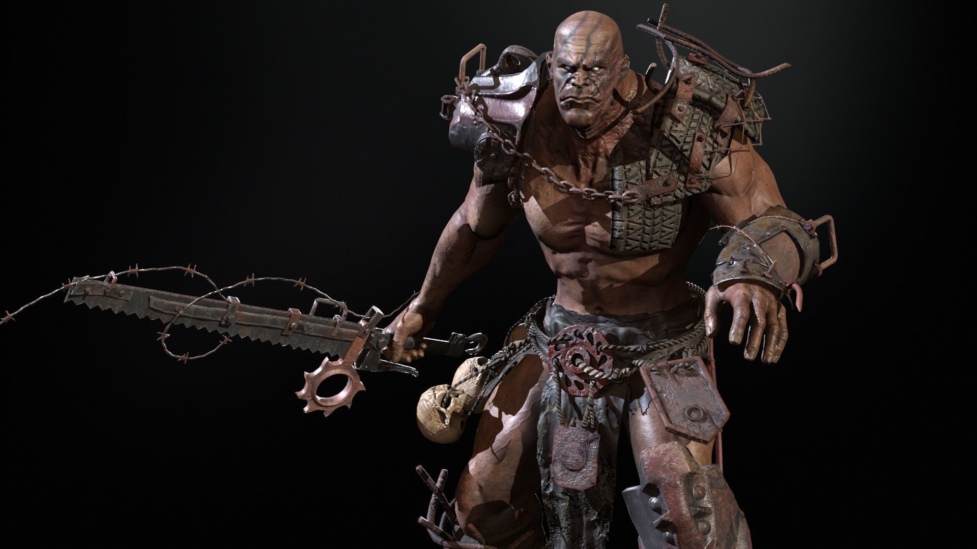 SuperZombie5 for pack Low-poly 3D model_27