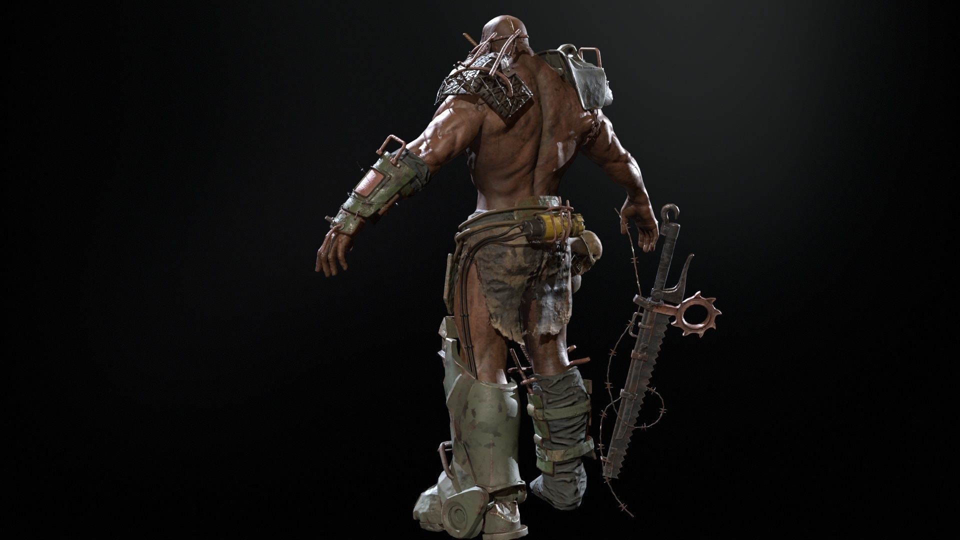 SuperZombie5 for pack Low-poly 3D model_13