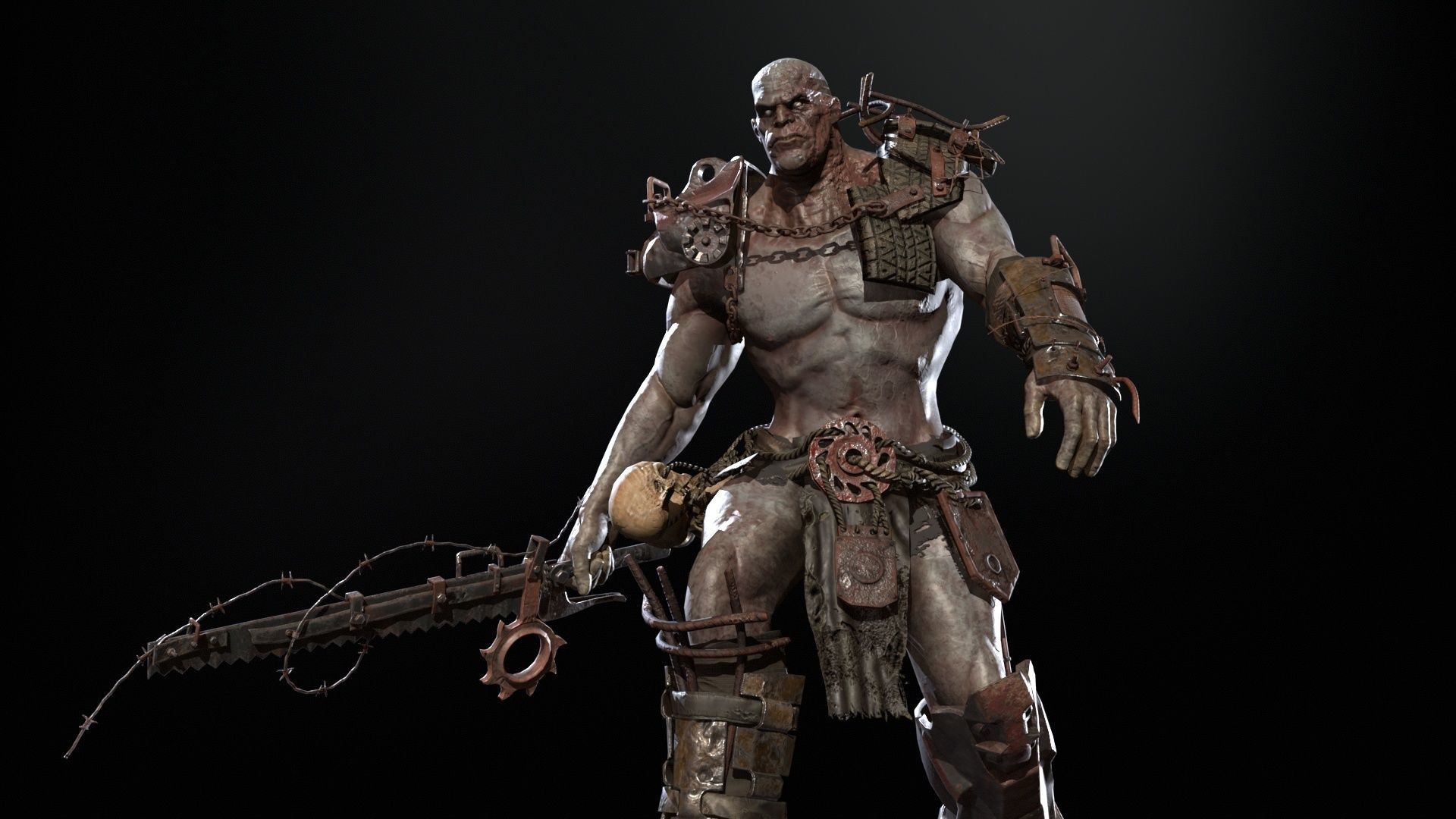 SuperZombie5 for pack Low-poly 3D model_22