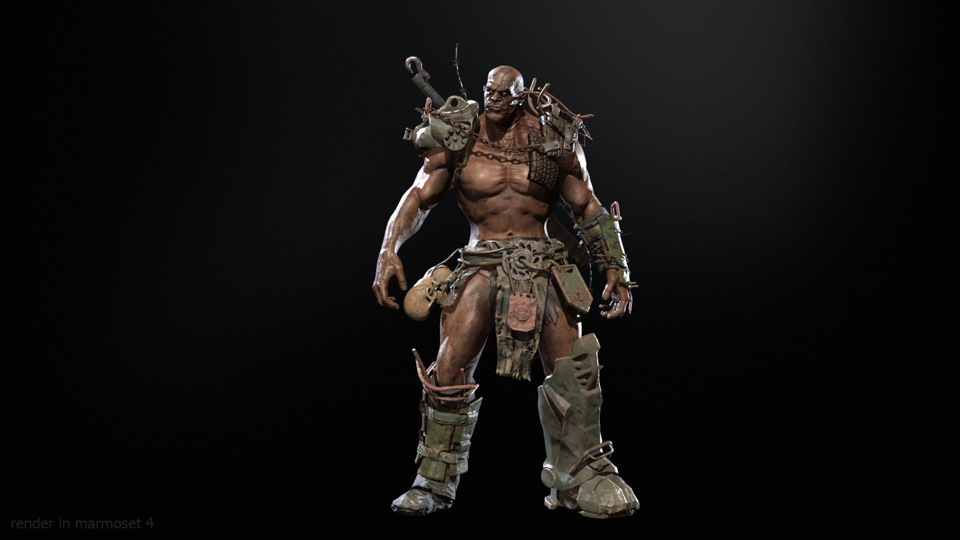 SuperZombie5 for pack Low-poly 3D model_6