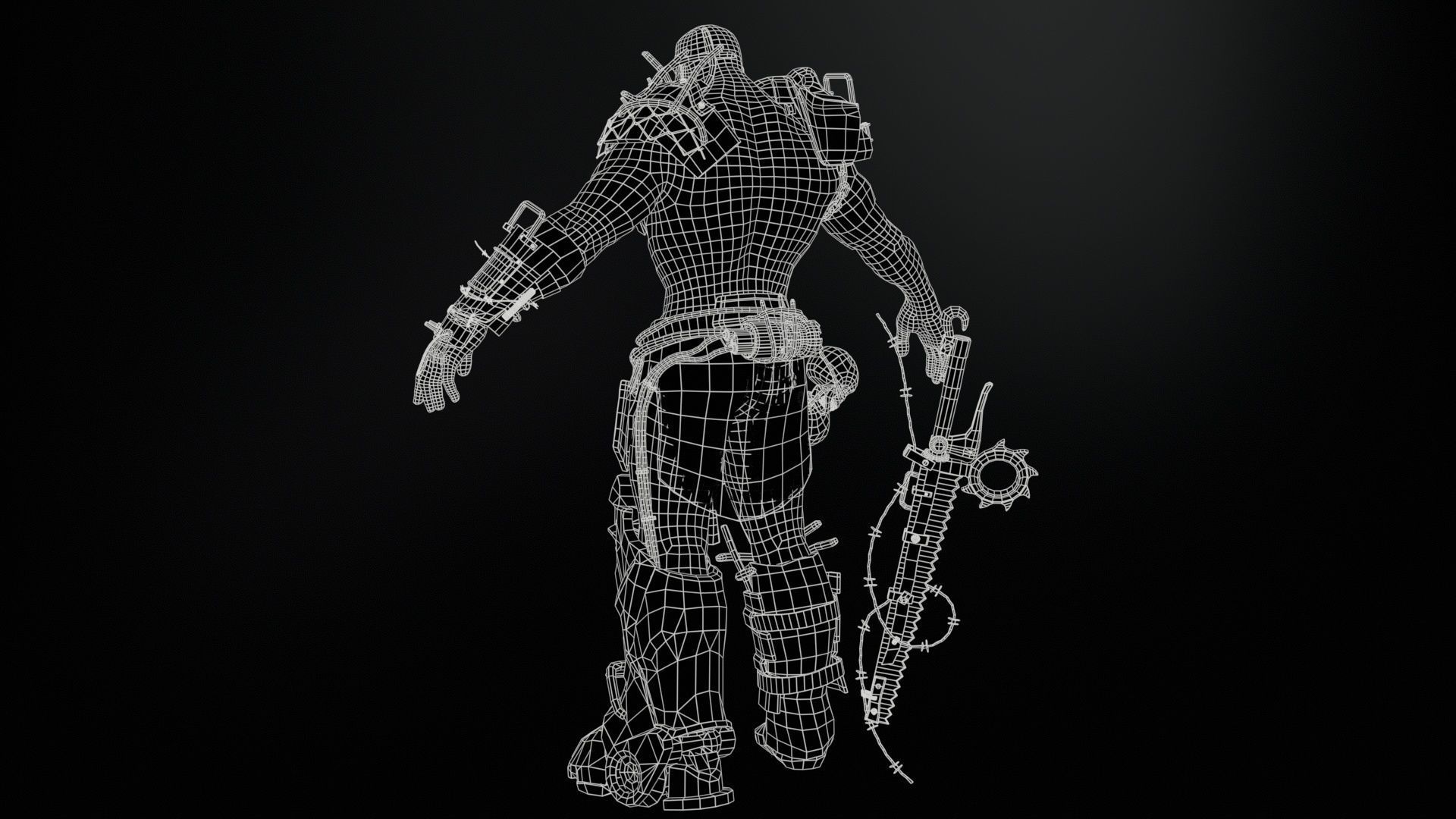 SuperZombie5 for pack Low-poly 3D model_10