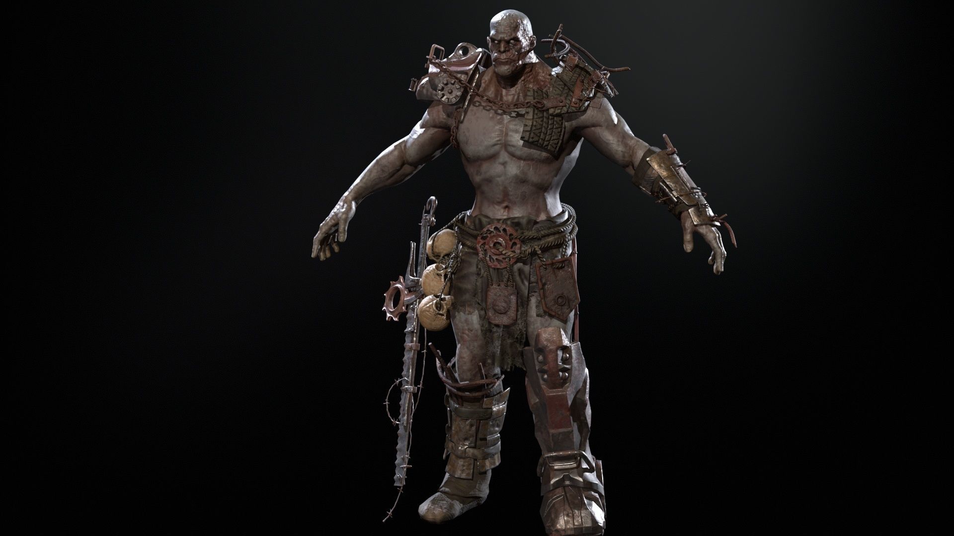 SuperZombie5 for pack Low-poly 3D model_11