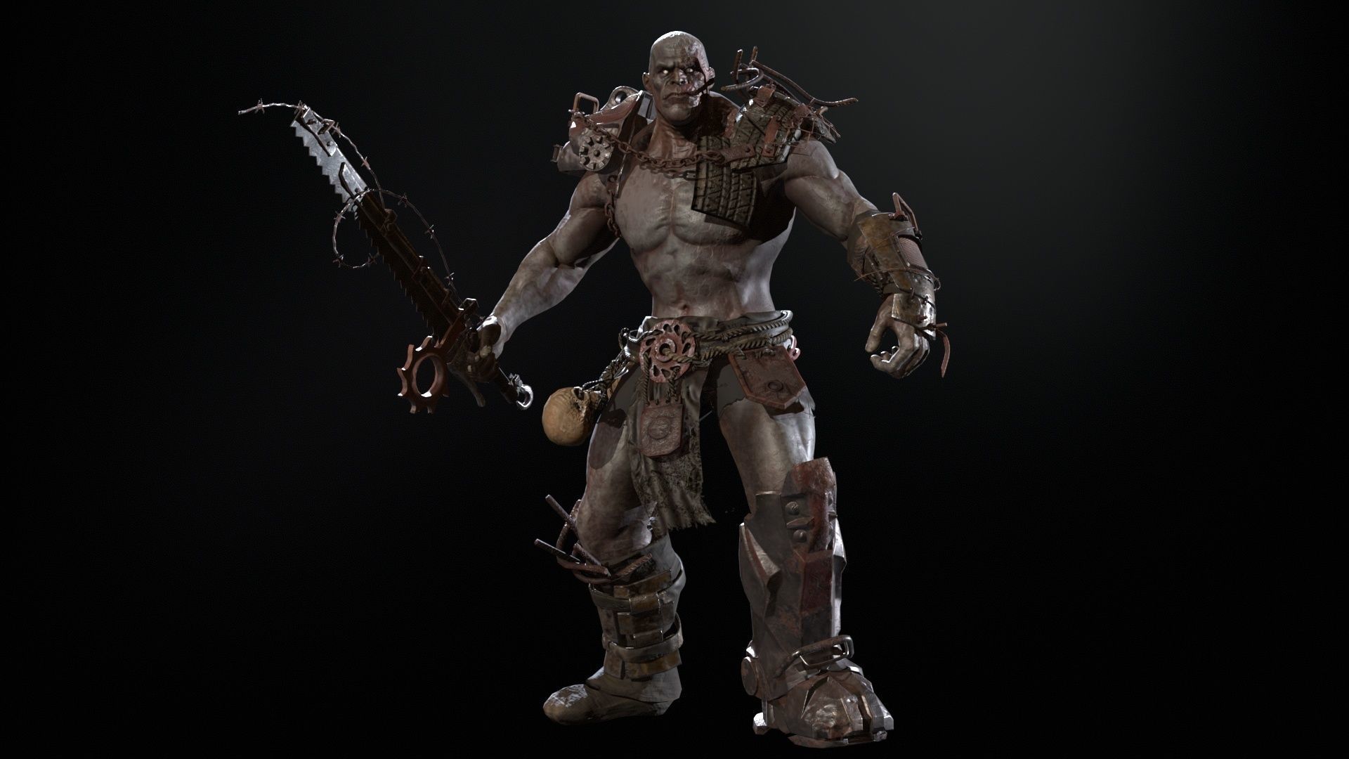 SuperZombie5 for pack Low-poly 3D model_15