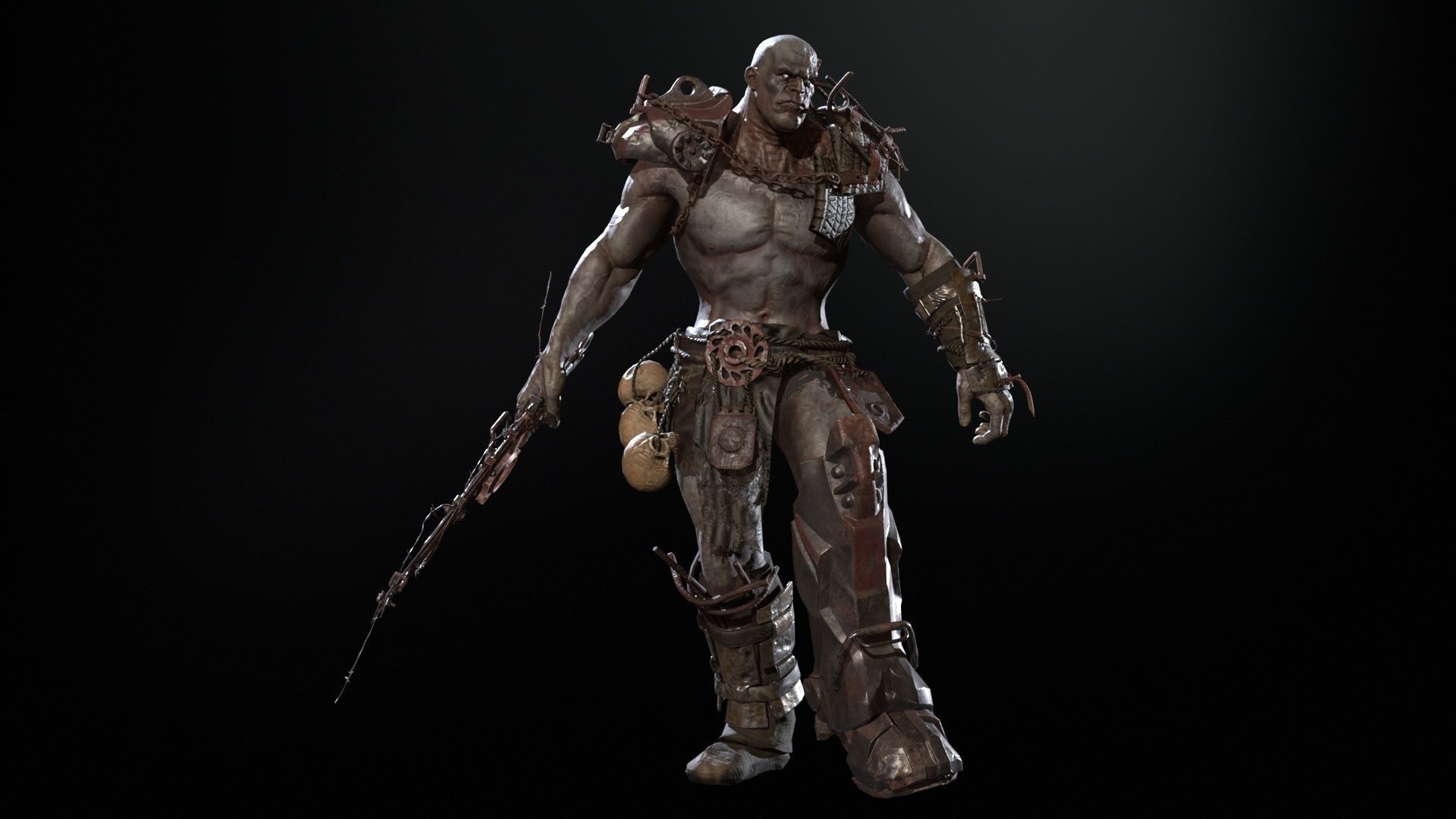 SuperZombie5 for pack Low-poly 3D model_20