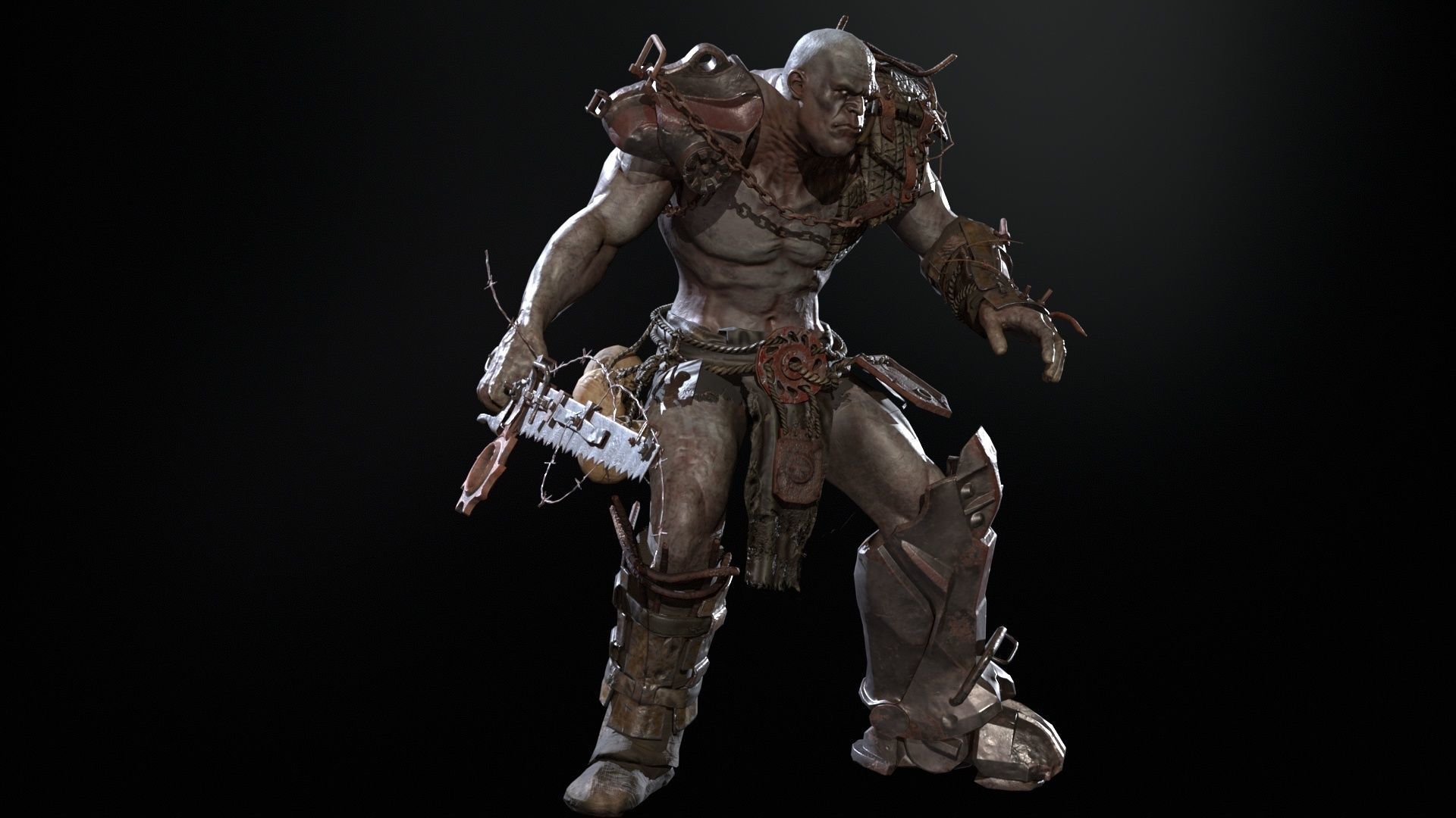 SuperZombie5 for pack Low-poly 3D model_17