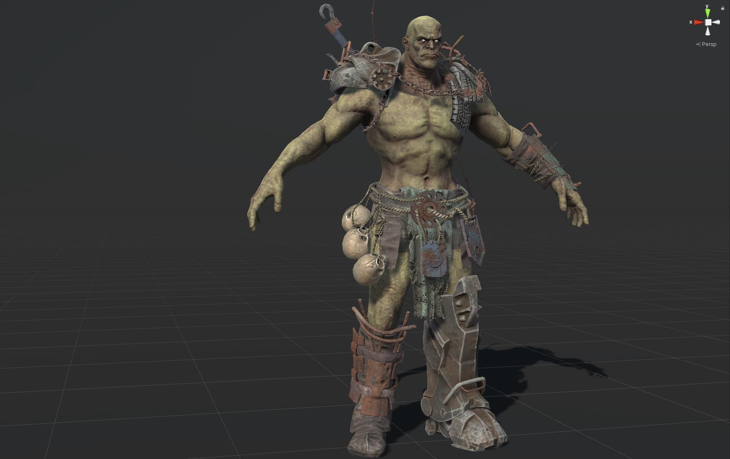 SuperZombie5 for pack Low-poly 3D model_38