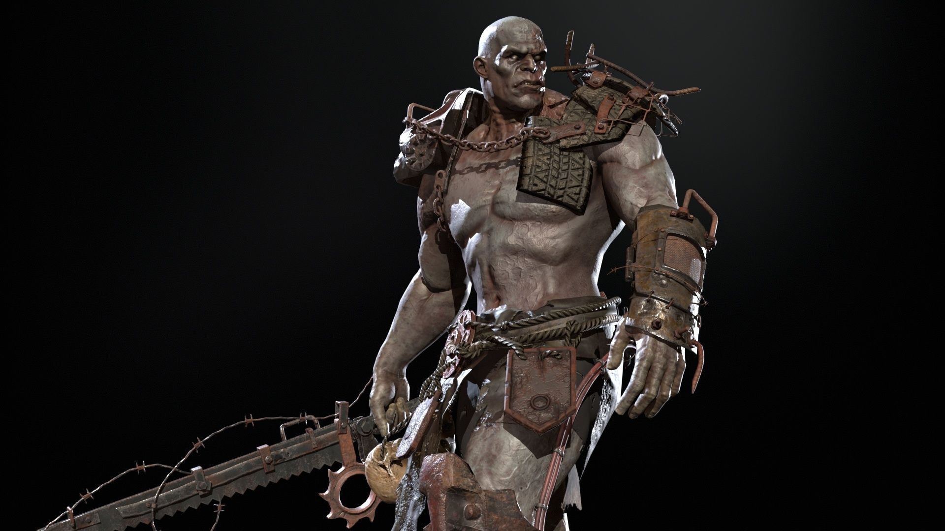 SuperZombie5 for pack Low-poly 3D model_24