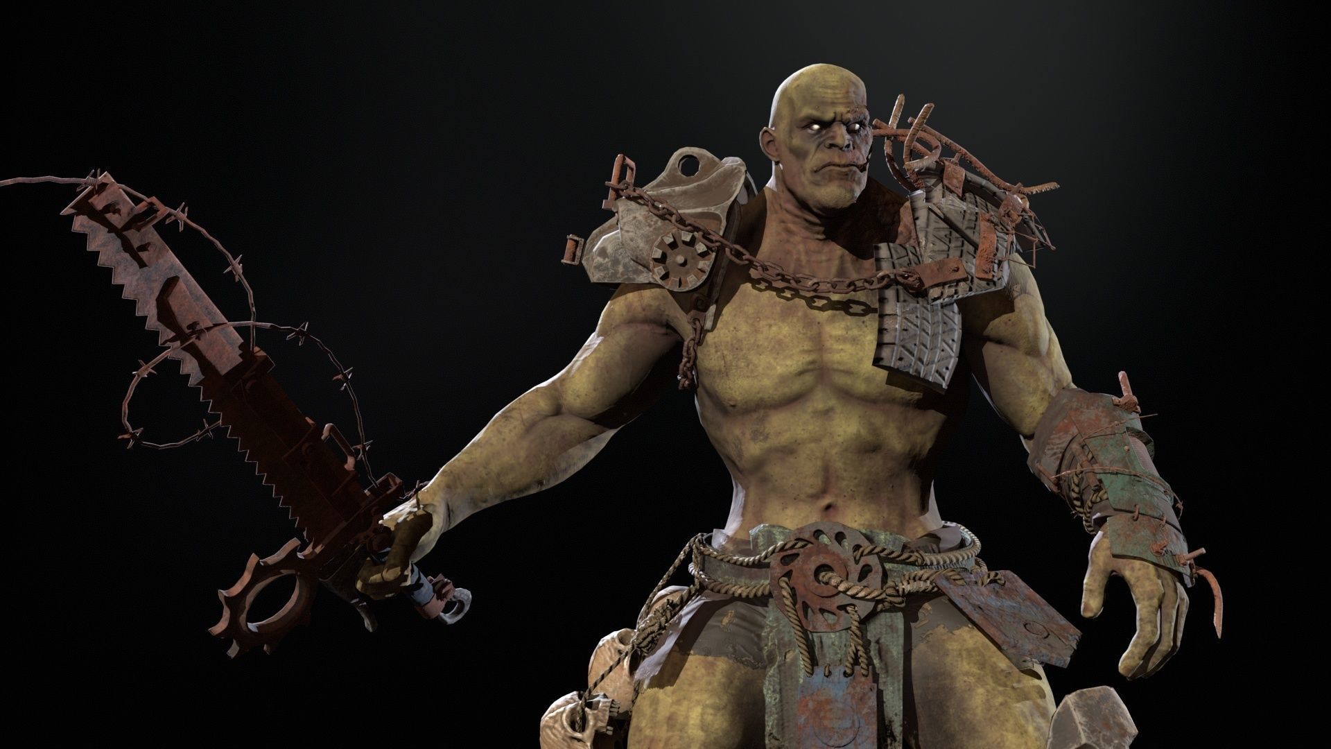 SuperZombie5 for pack Low-poly 3D model_33