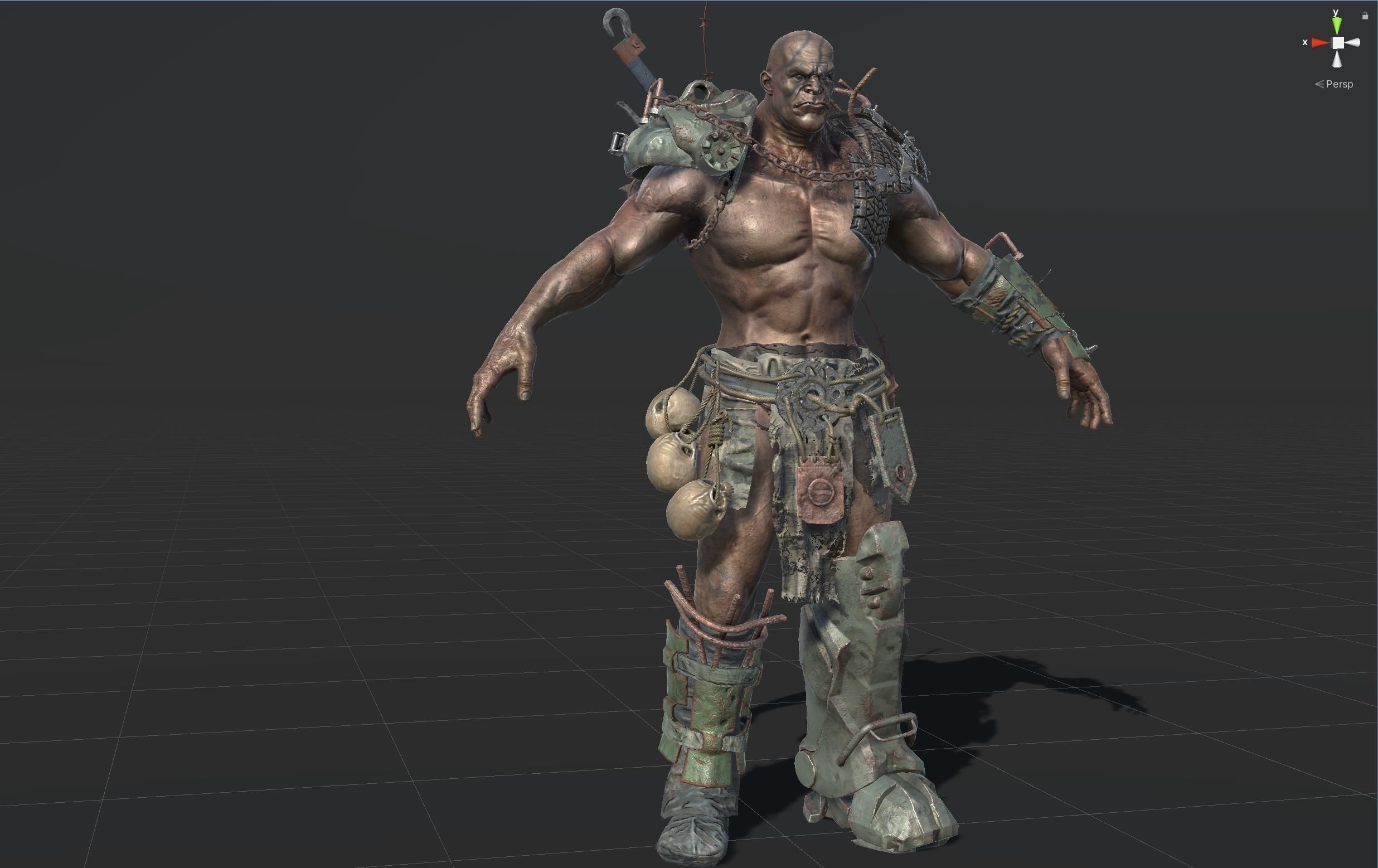 SuperZombie5 for pack Low-poly 3D model_40