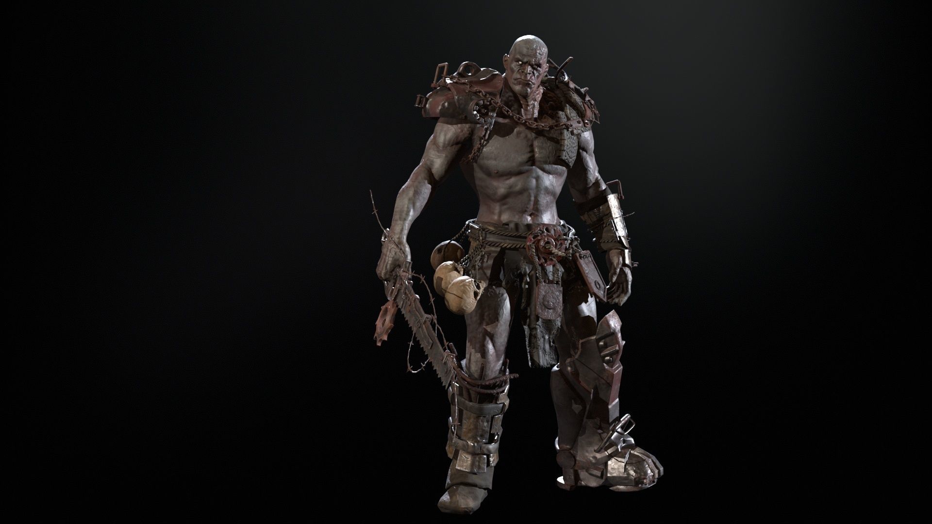 SuperZombie5 for pack Low-poly 3D model_19
