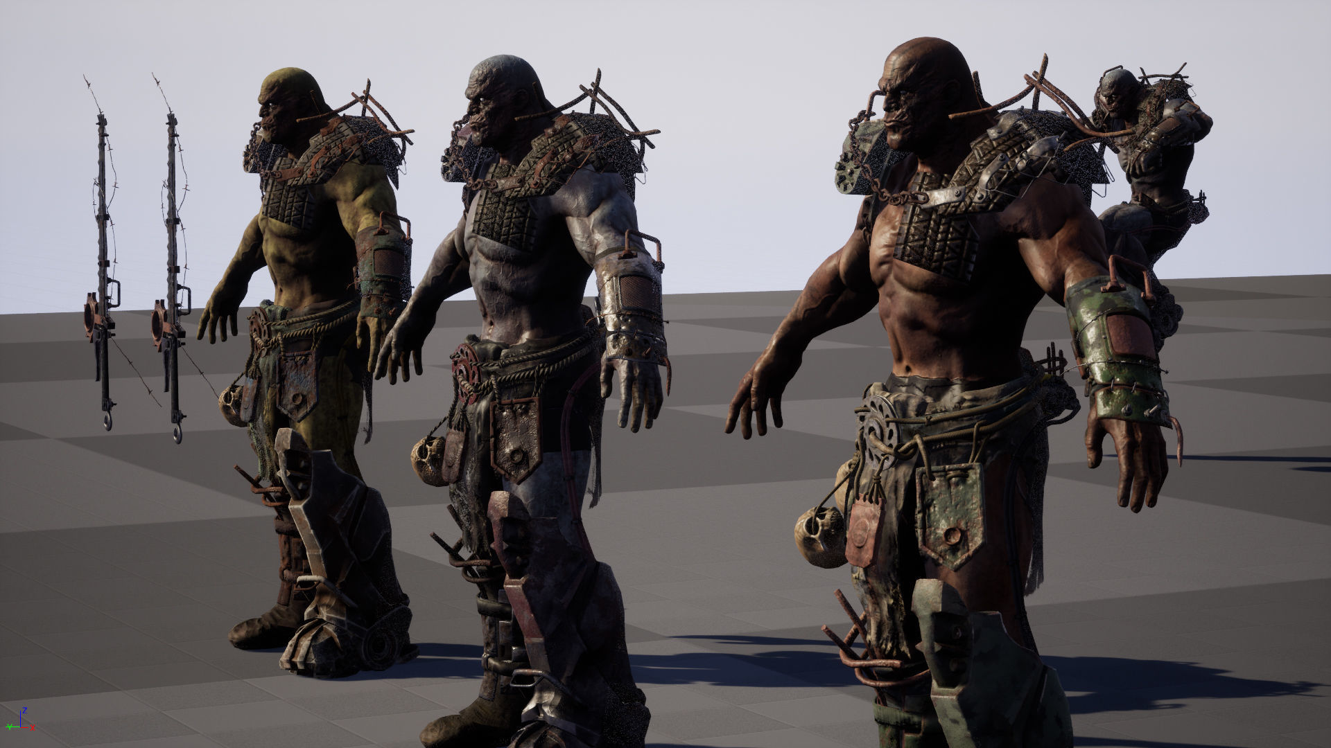 SuperZombie5 for pack Low-poly 3D model_42