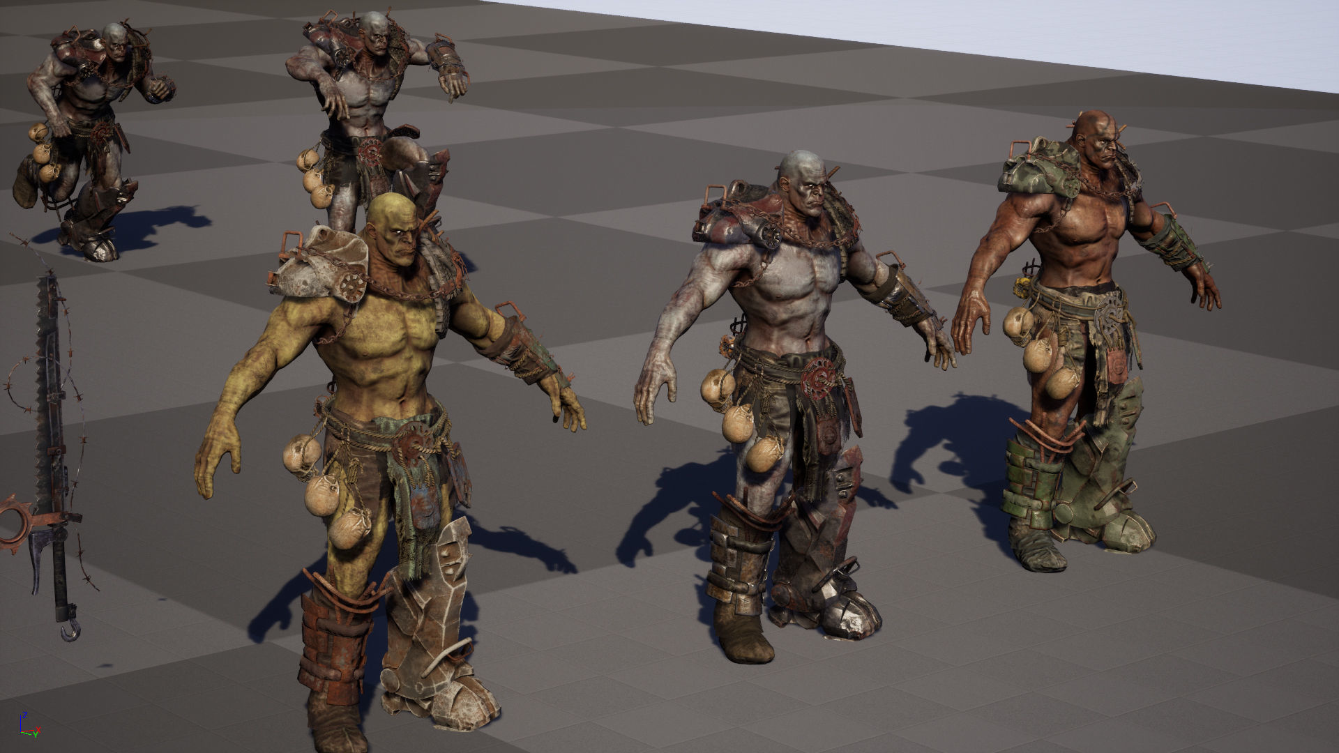 SuperZombie5 for pack Low-poly 3D model_46