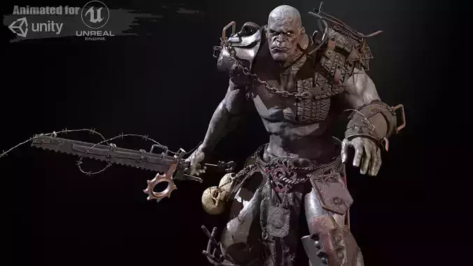 SuperZombie5 for pack Low-poly 3D model
