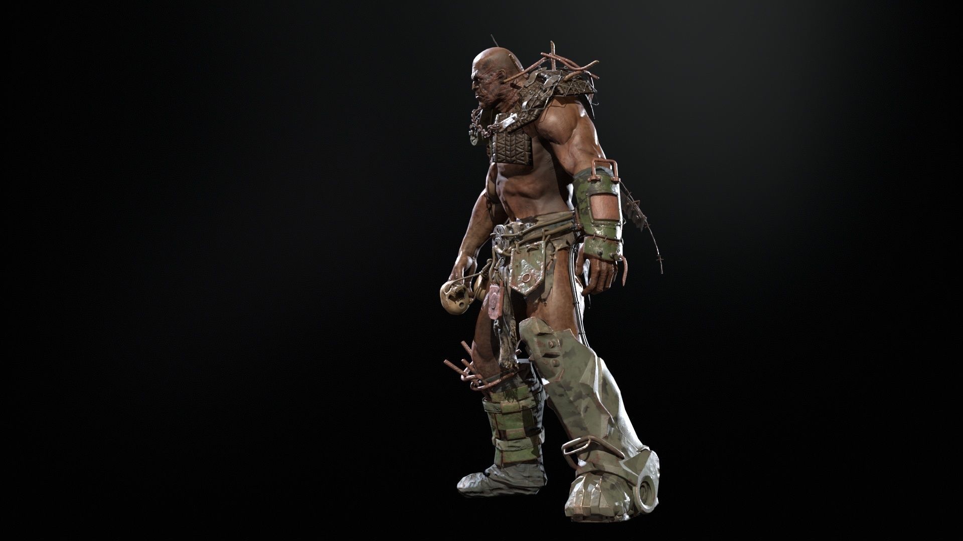 SuperZombie5 for pack Low-poly 3D model_32