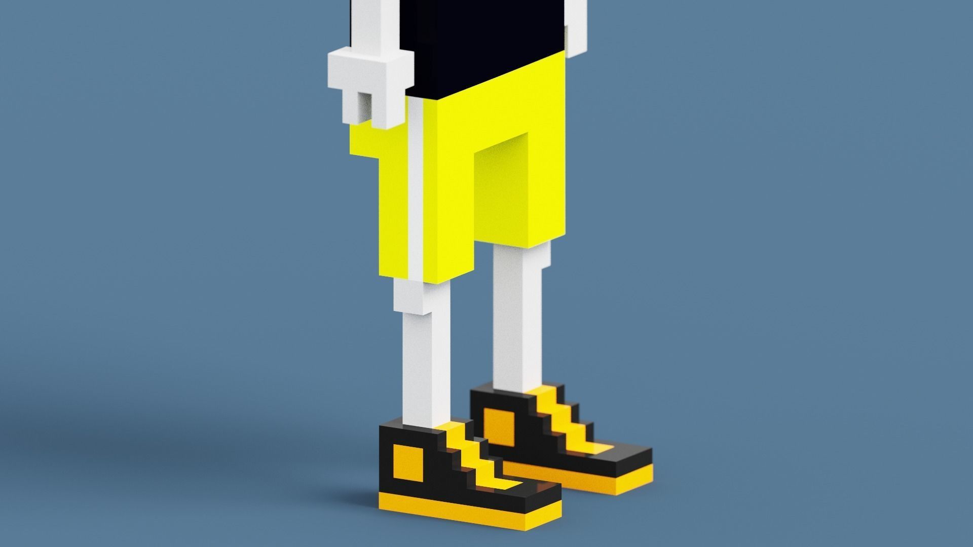 Voxel Skeleton Low-poly 3D model_6