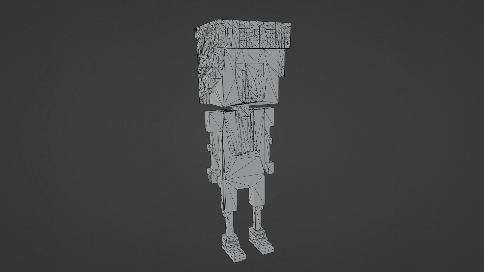 Voxel Skeleton Low-poly 3D model_15