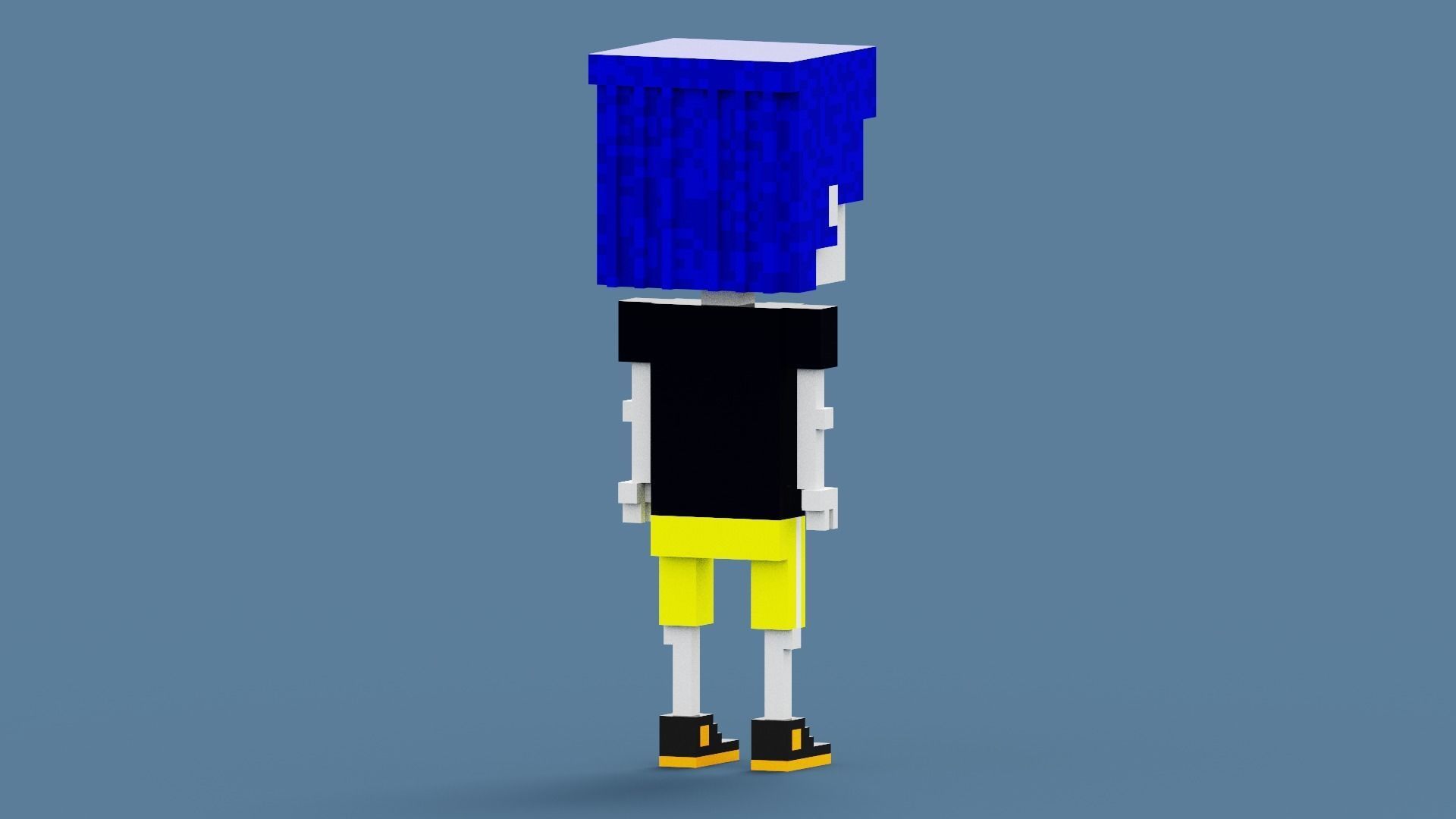 Voxel Skeleton Low-poly 3D model_11
