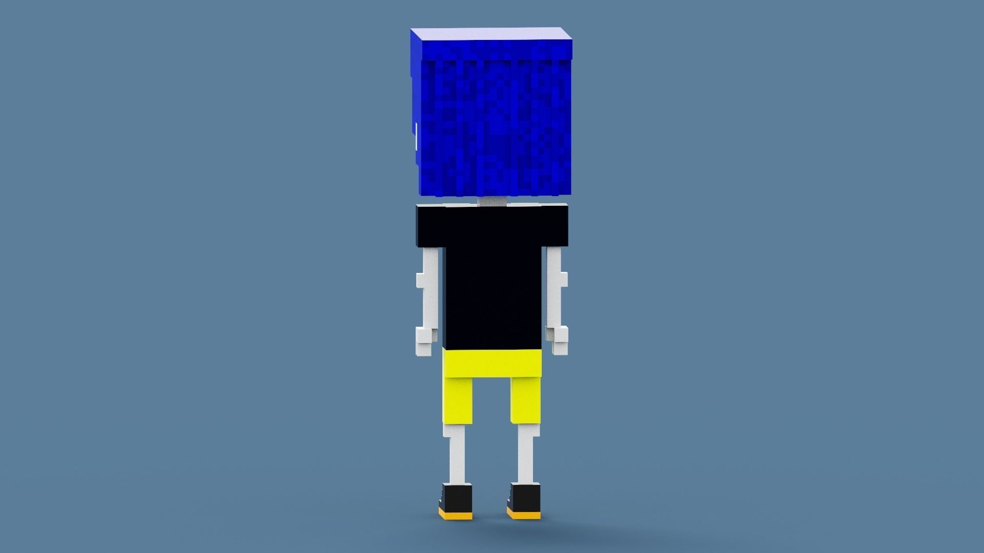 Voxel Skeleton Low-poly 3D model_8