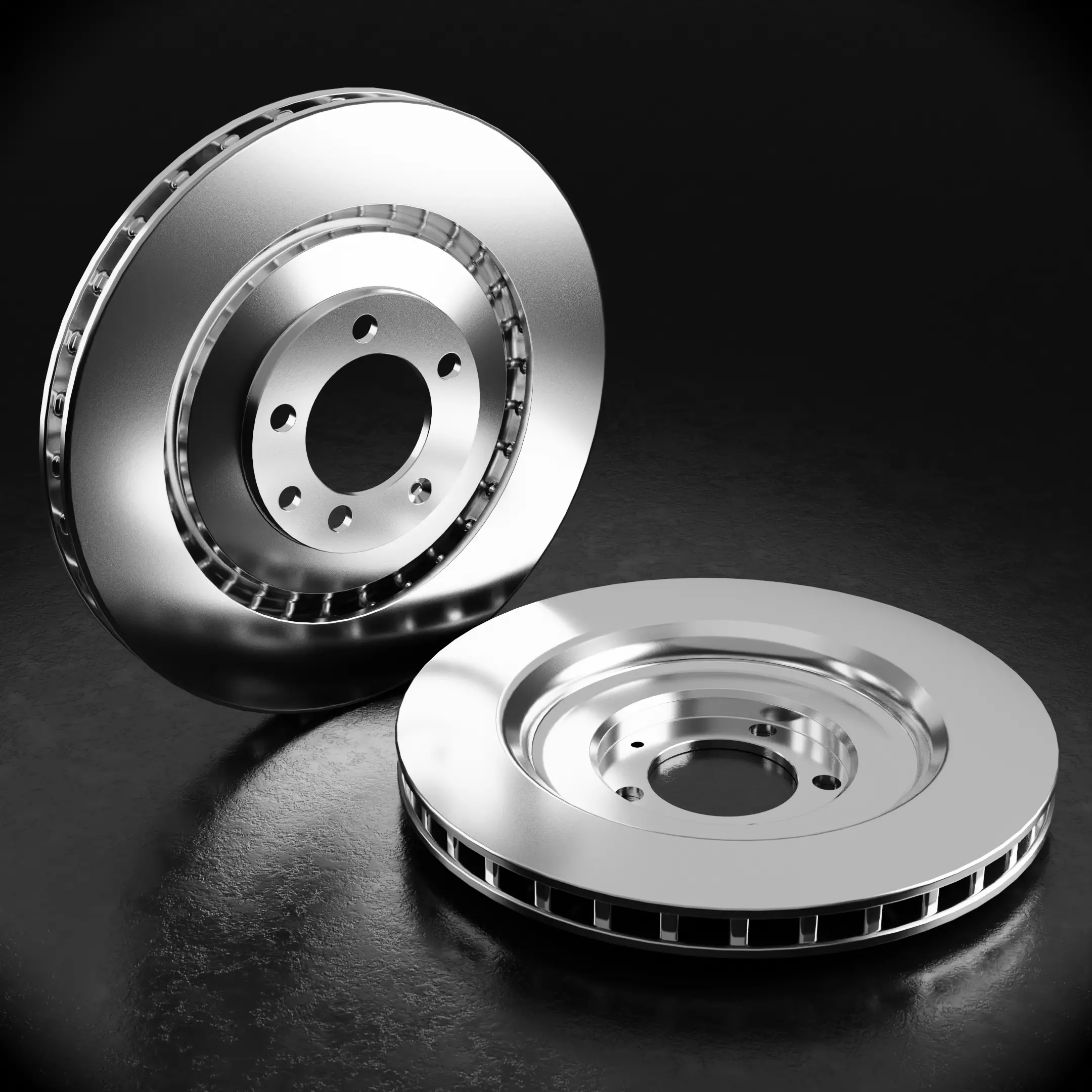 Car Brake Disc Type One 3D model_0